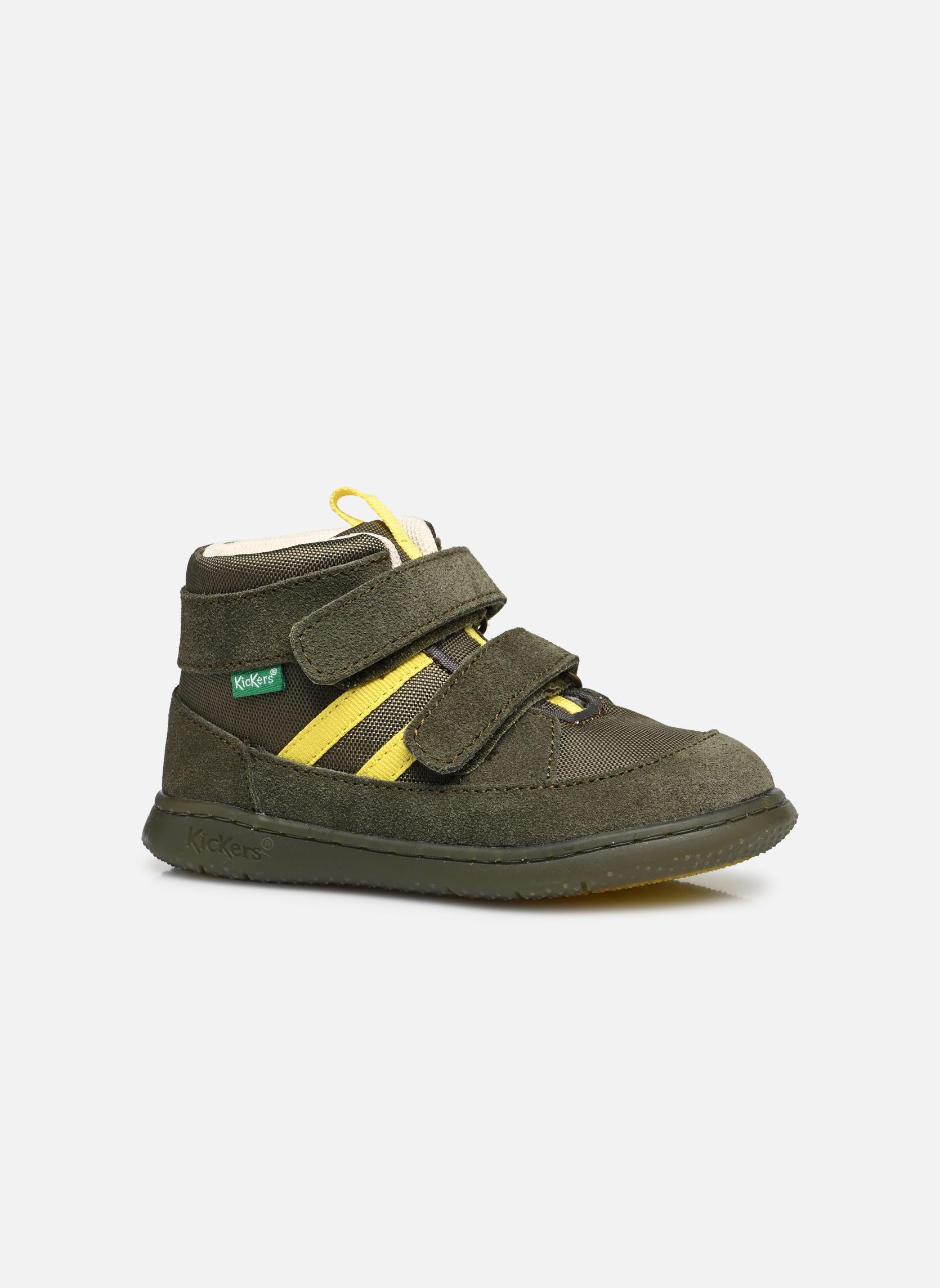 Bottines KICKBUBBLOKRO garçon vert Kickers Bottines KICKBUBBLOKRO garçon vert KAKI JAUNE