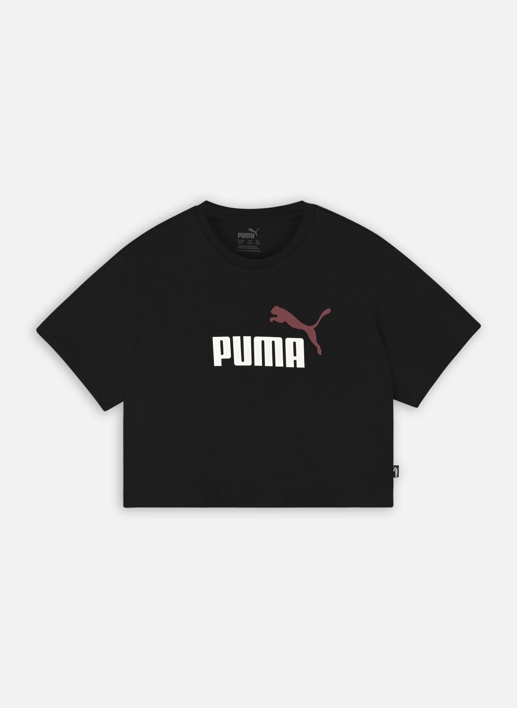 Vêtements Puma Girls Logo Cropped Tee pour Accessoires