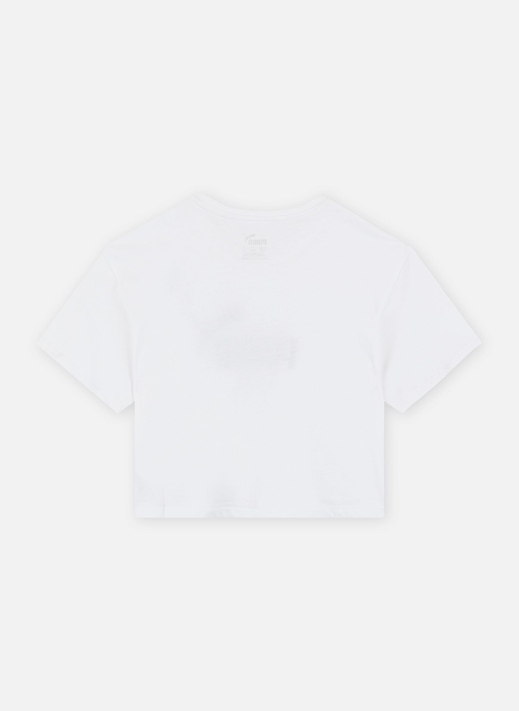 Tee-shirts manches courtes Girls Logo Cropped Tee fille multicolore Puma Tee-shirts manches courtes Girls Logo Cropped Tee fille multicolore PUMA WHITE-PALE PLUM