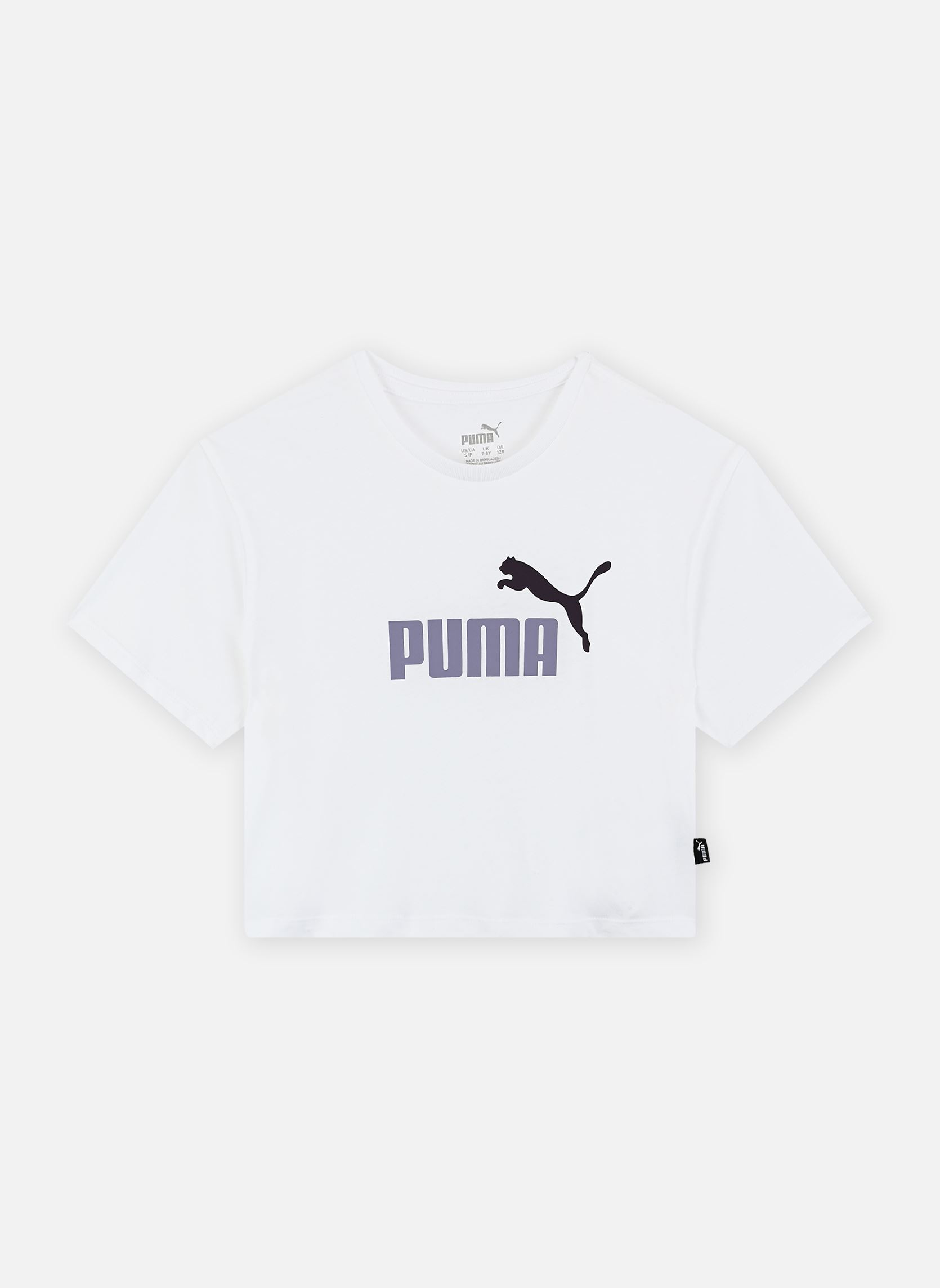Vêtements Puma Girls Logo Cropped Tee pour Accessoires - vue 3