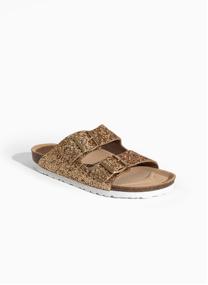 Mules Sandales ATLAS pour femme Or femme noir