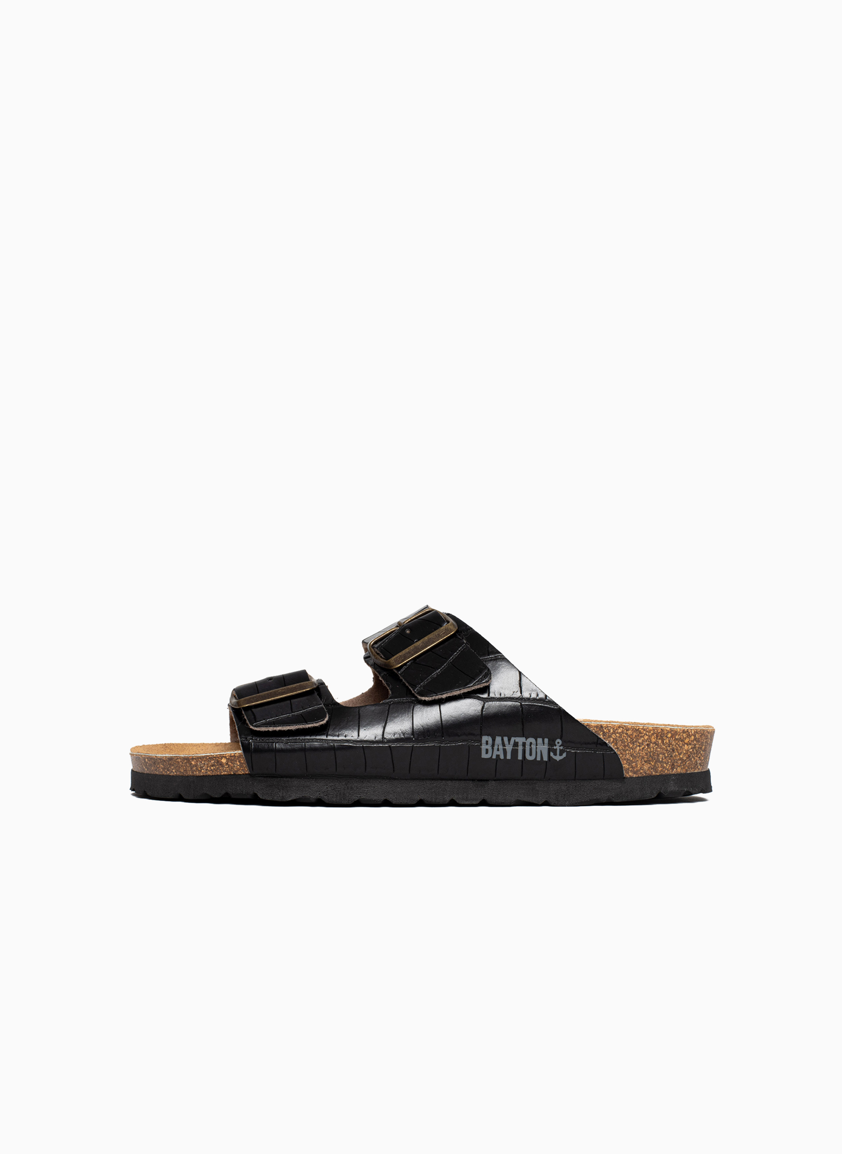 Mules Sandales ATLAS pour femme Or femme noir Bayton Mules Sandales ATLAS pour femme Or femme noir Noir