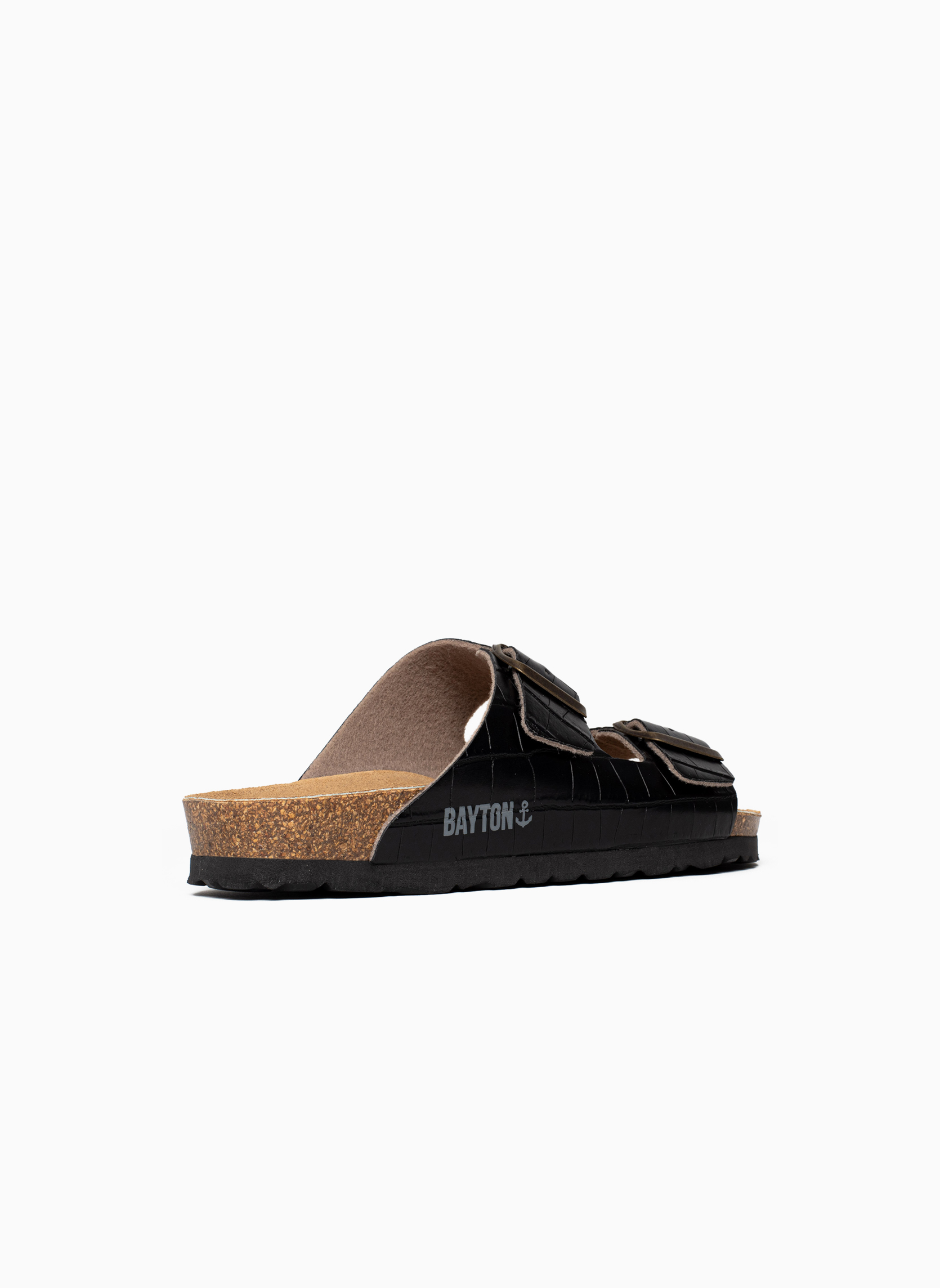 Mules Sandales ATLAS pour femme Or femme noir Bayton Mules Sandales ATLAS pour femme Or femme noir Noir