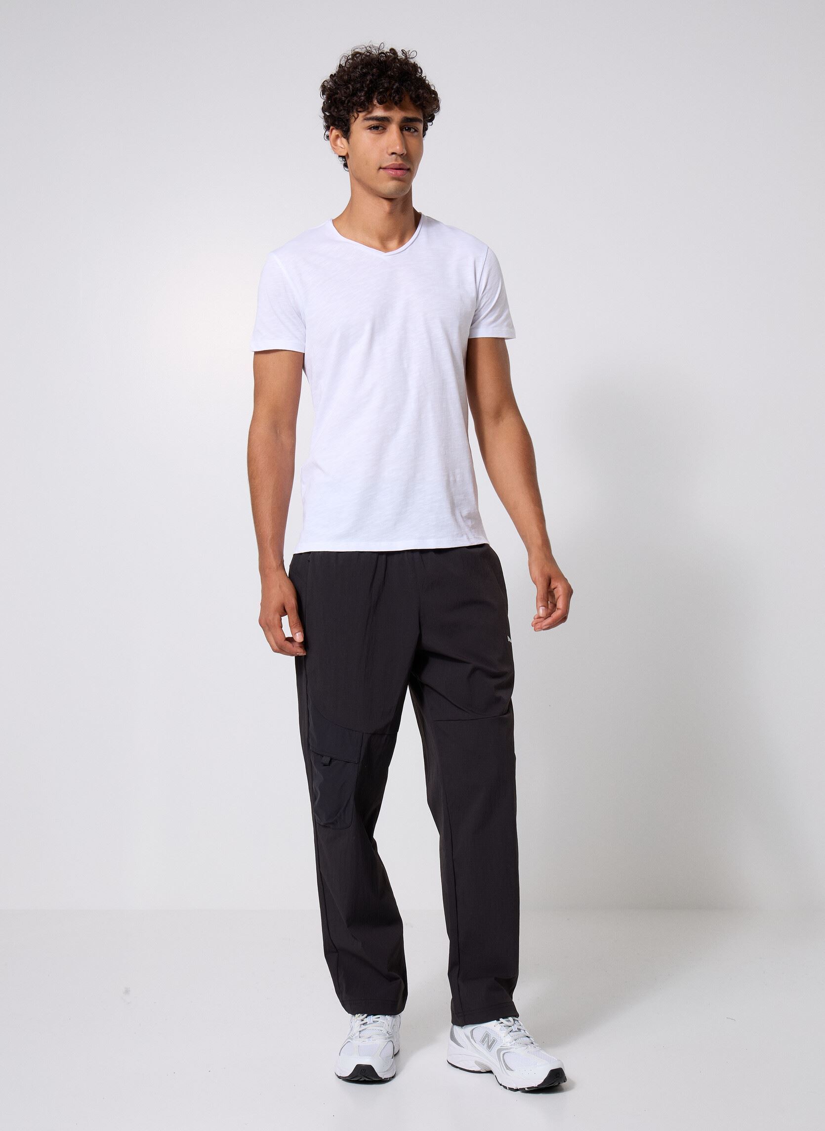 T-shirt a maniche corte MJ10153 uomo bianco IKKS Men T-shirt a maniche corte MJ10153 uomo bianco 01-blanc