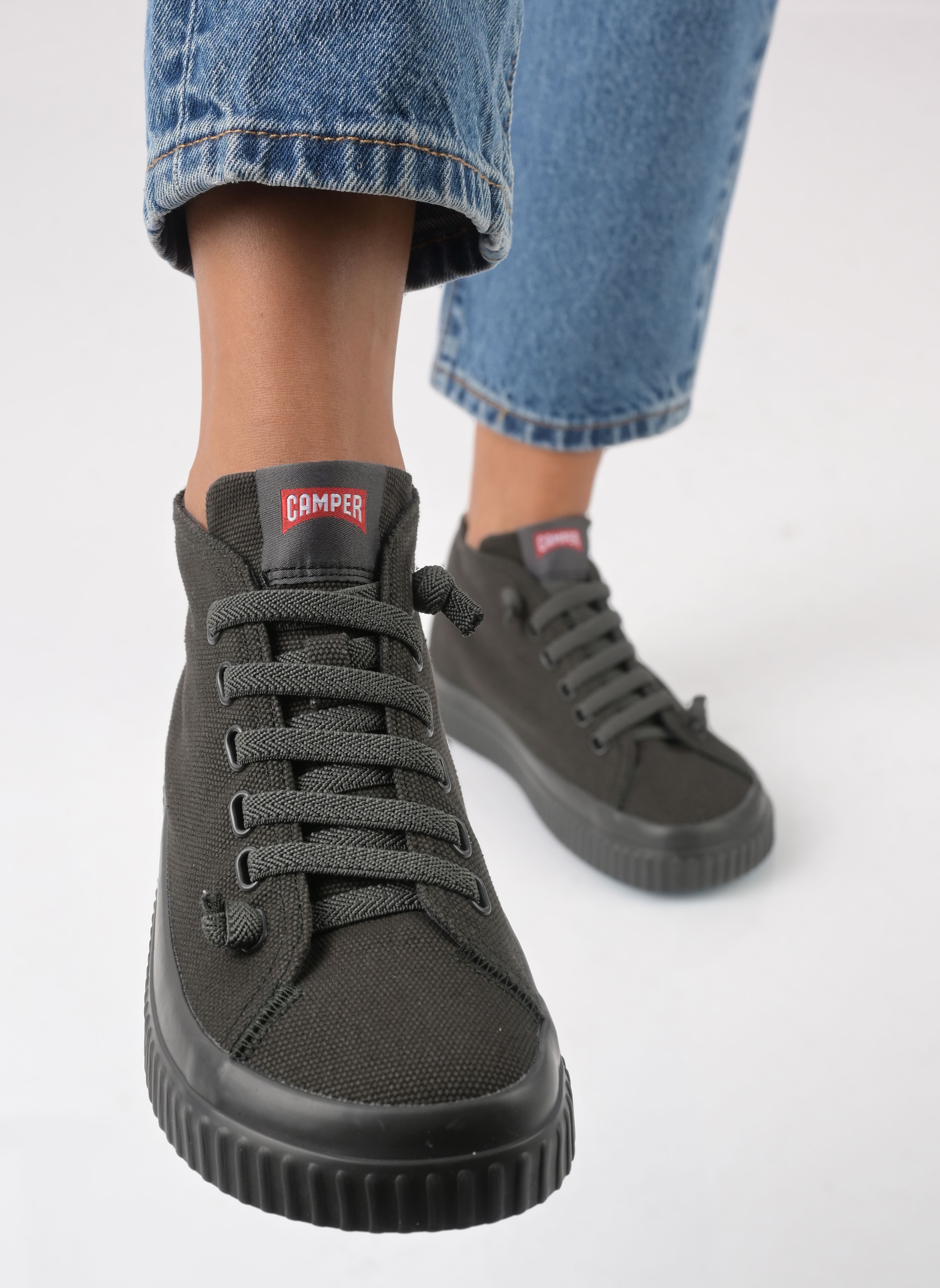 Print sneakers Peu K400742 dames grijs Camper Print sneakers Peu K400742 dames grijs Gris Foncé