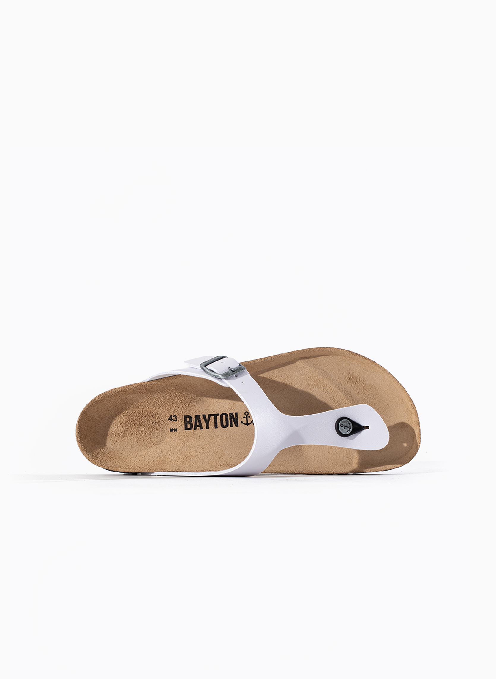 Tongs MERCURE homme blanc Bayton Tongs MERCURE homme blanc Blanc