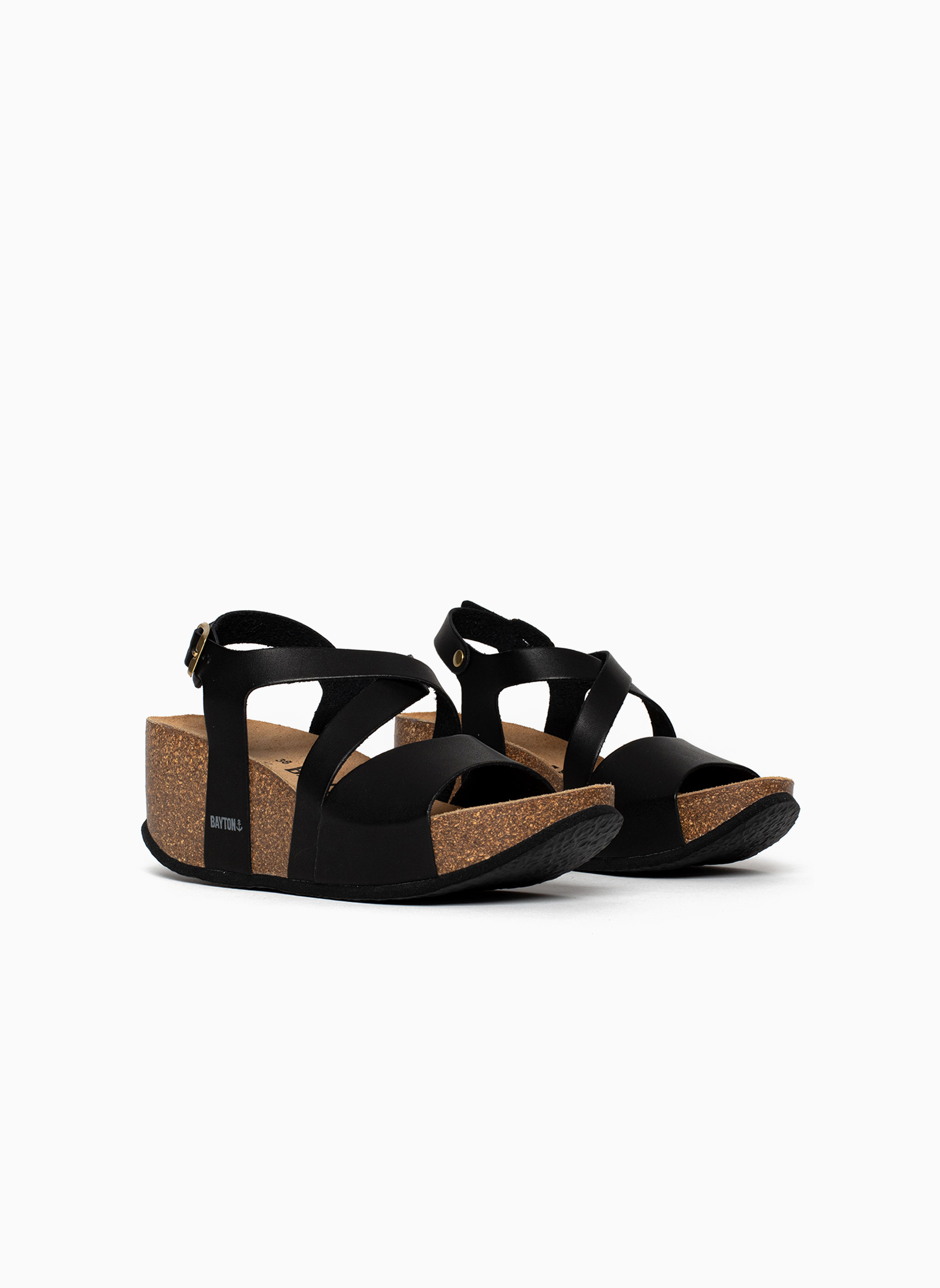 Sandales MALAGA femme noir Bayton Sandales MALAGA femme noir Noir