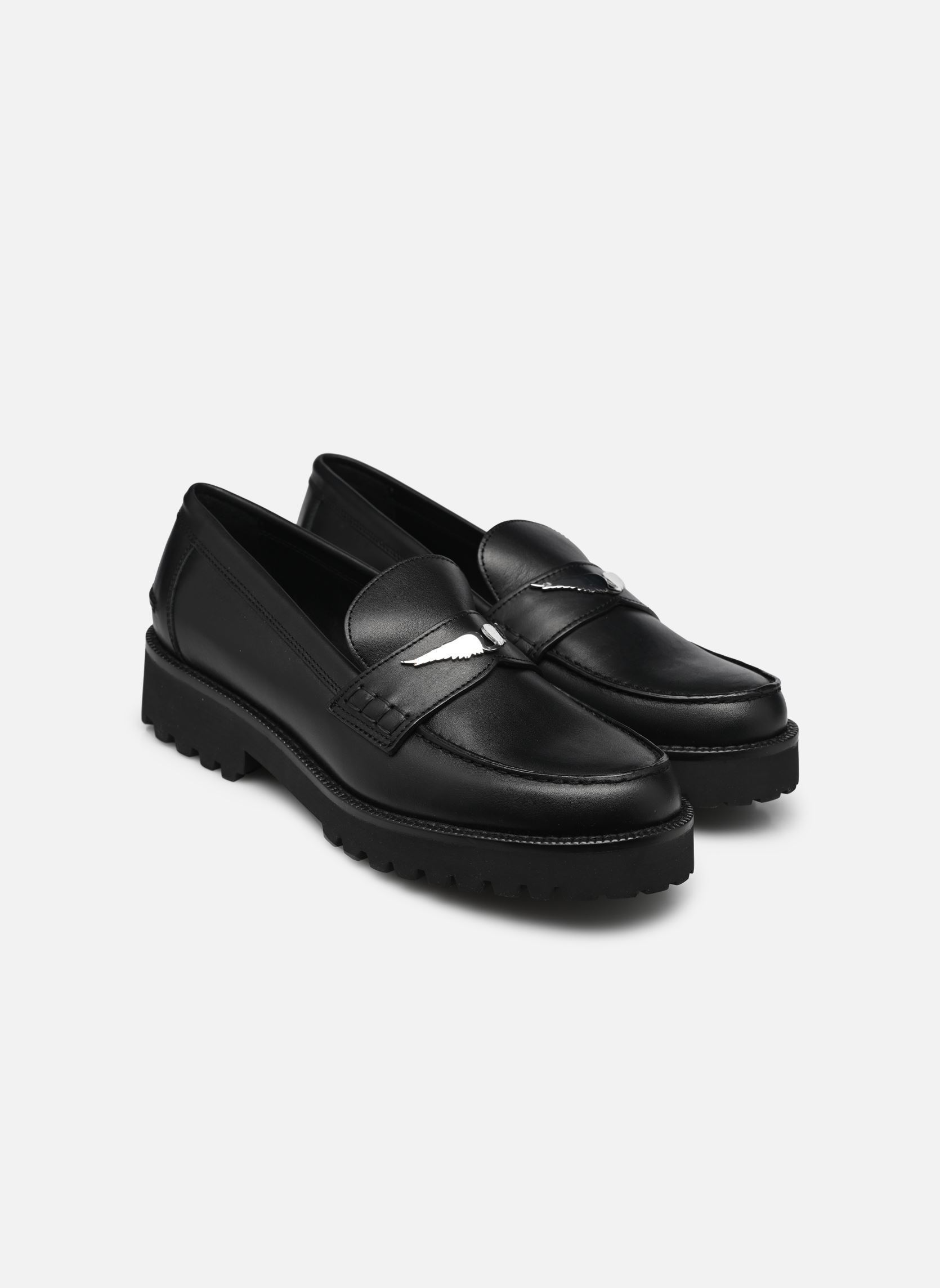 Mocassins Joecassin Semy-Shiny Calfskin femme noir Zadig & Voltaire Mocassins Joecassin Semy-Shiny Calfskin femme noir NOIR