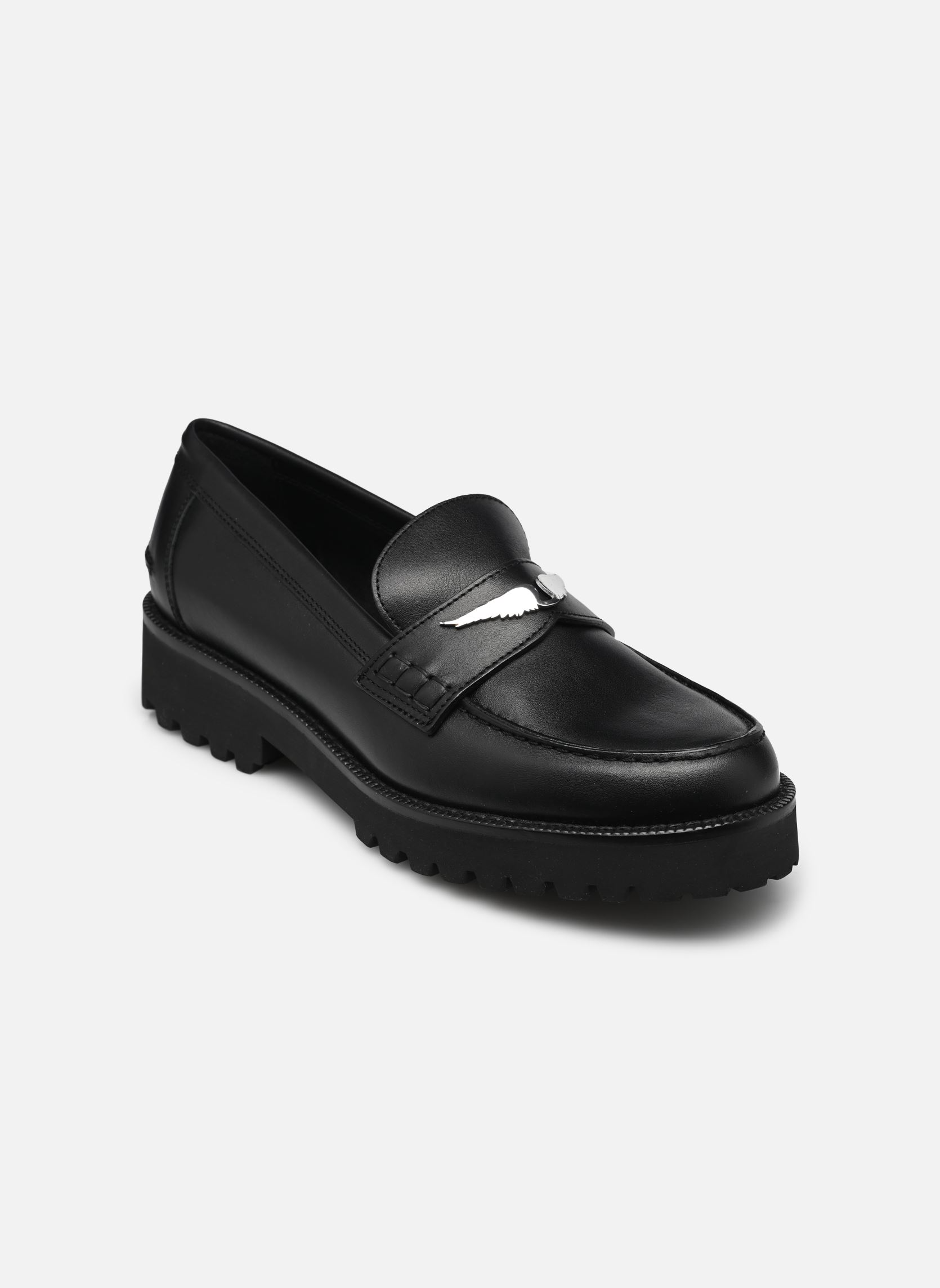 Mocassins Joecassin Semy-Shiny Calfskin femme noir Zadig & Voltaire Mocassins Joecassin Semy-Shiny Calfskin femme noir NOIR