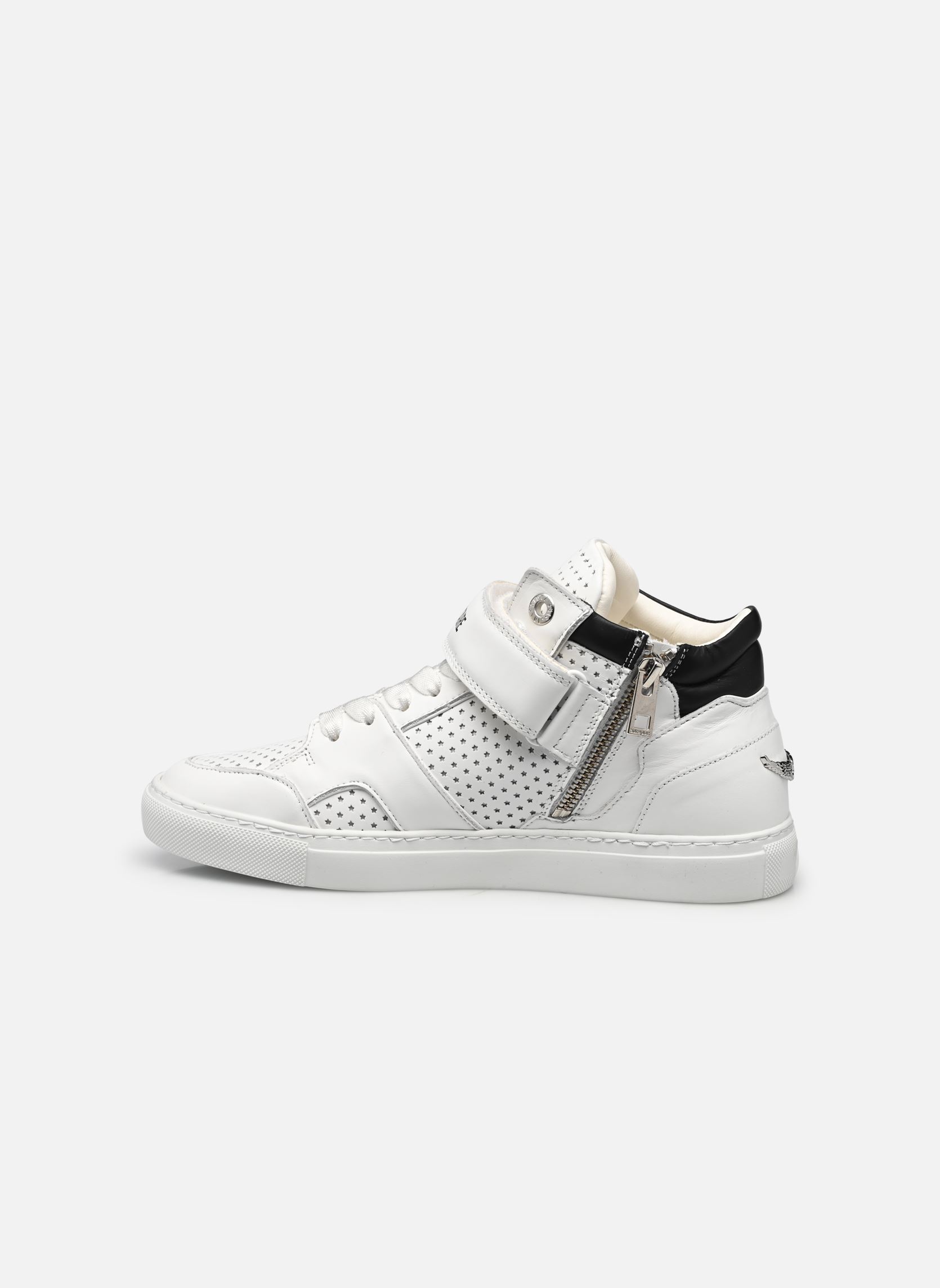 Lage sneakers Mid Flash Smooth Calfskin Perf dames wit Zadig & Voltaire Lage sneakers Mid Flash Smooth Calfskin Perf dames wit BLANC