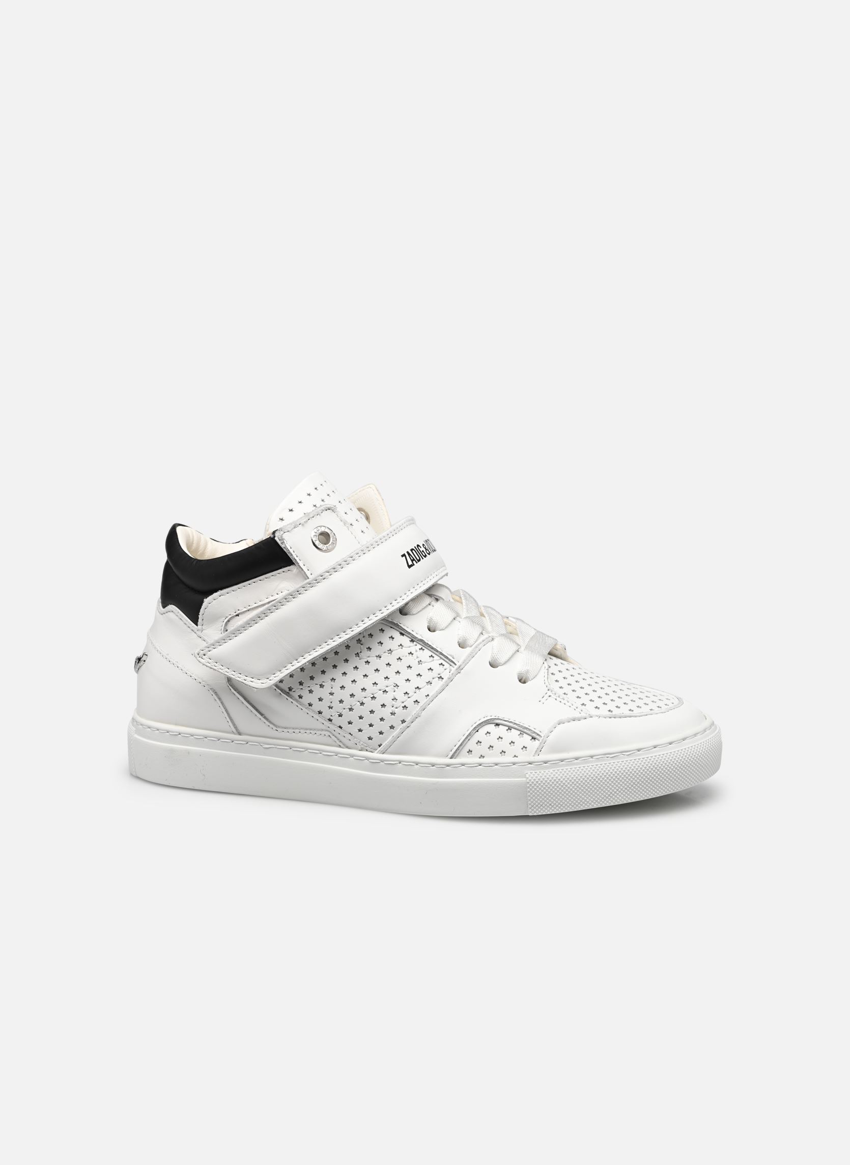Lage sneakers Mid Flash Smooth Calfskin Perf dames wit Zadig & Voltaire Lage sneakers Mid Flash Smooth Calfskin Perf dames wit BLANC
