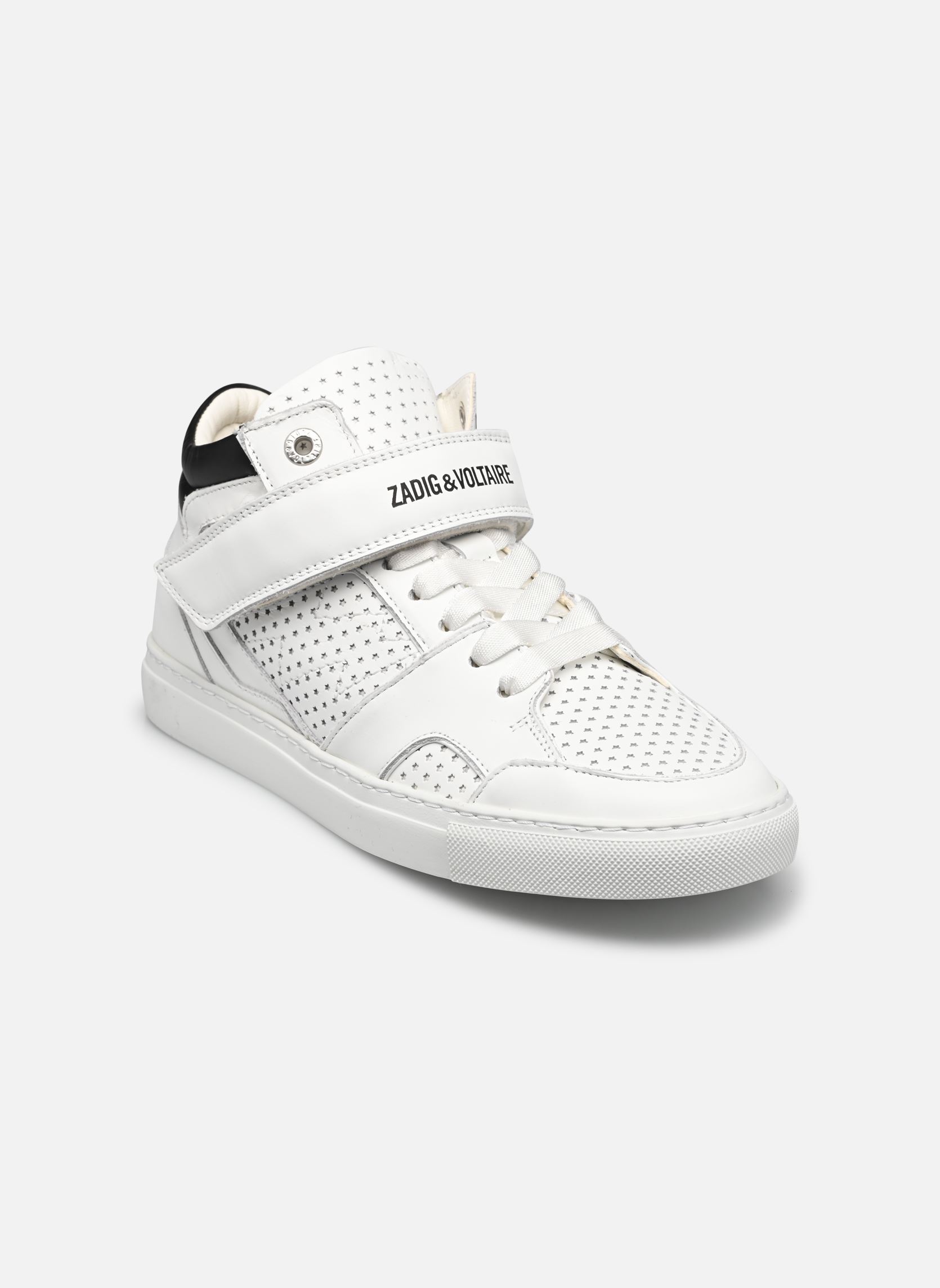 Lage sneakers Mid Flash Smooth Calfskin Perf dames wit Zadig & Voltaire Lage sneakers Mid Flash Smooth Calfskin Perf dames wit BLANC