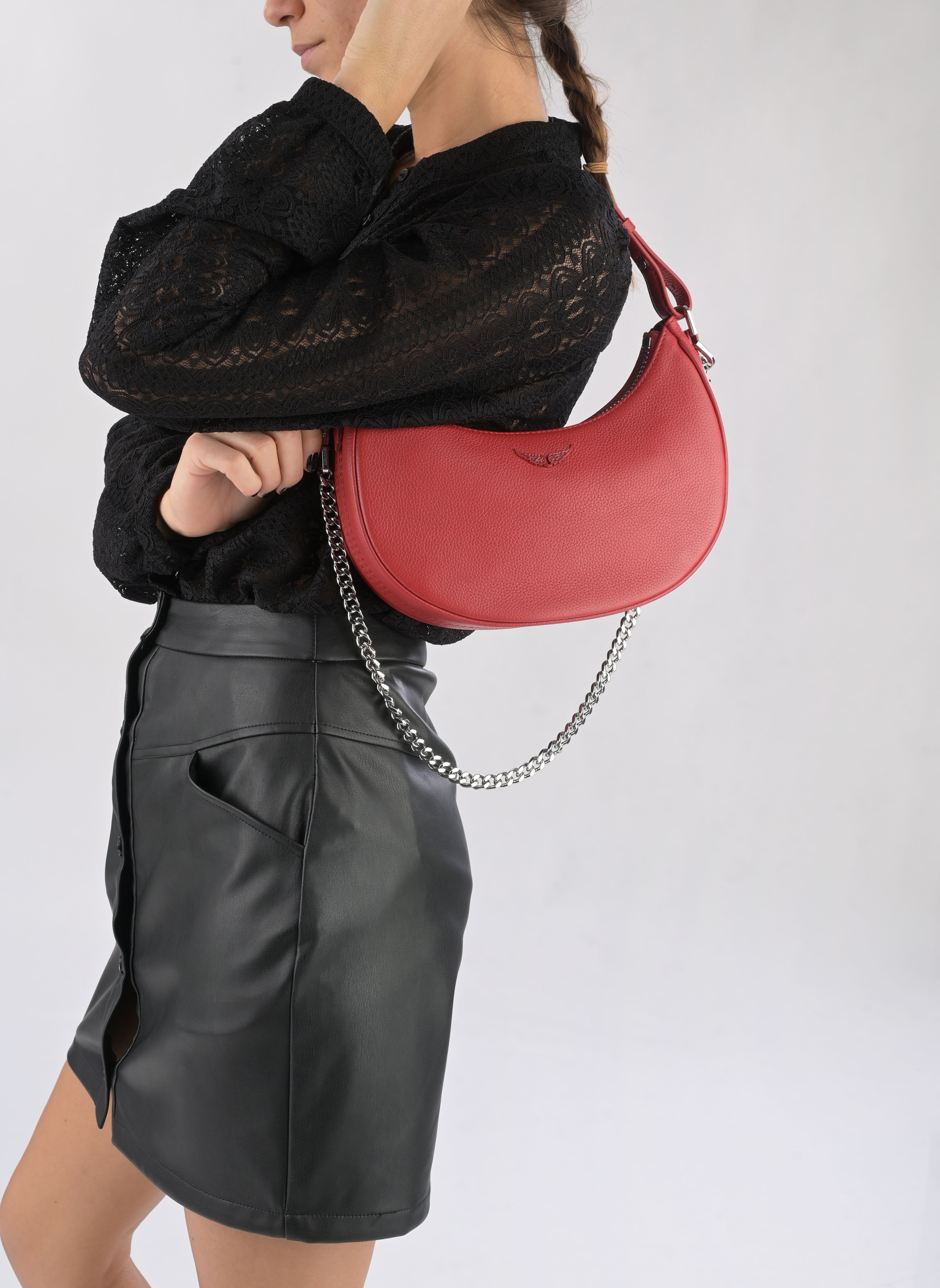 Borse a tracolla Moonrock Grained Leather donna rosso Zadig & Voltaire Borse a tracolla Moonrock Grained Leather donna rosso POWER