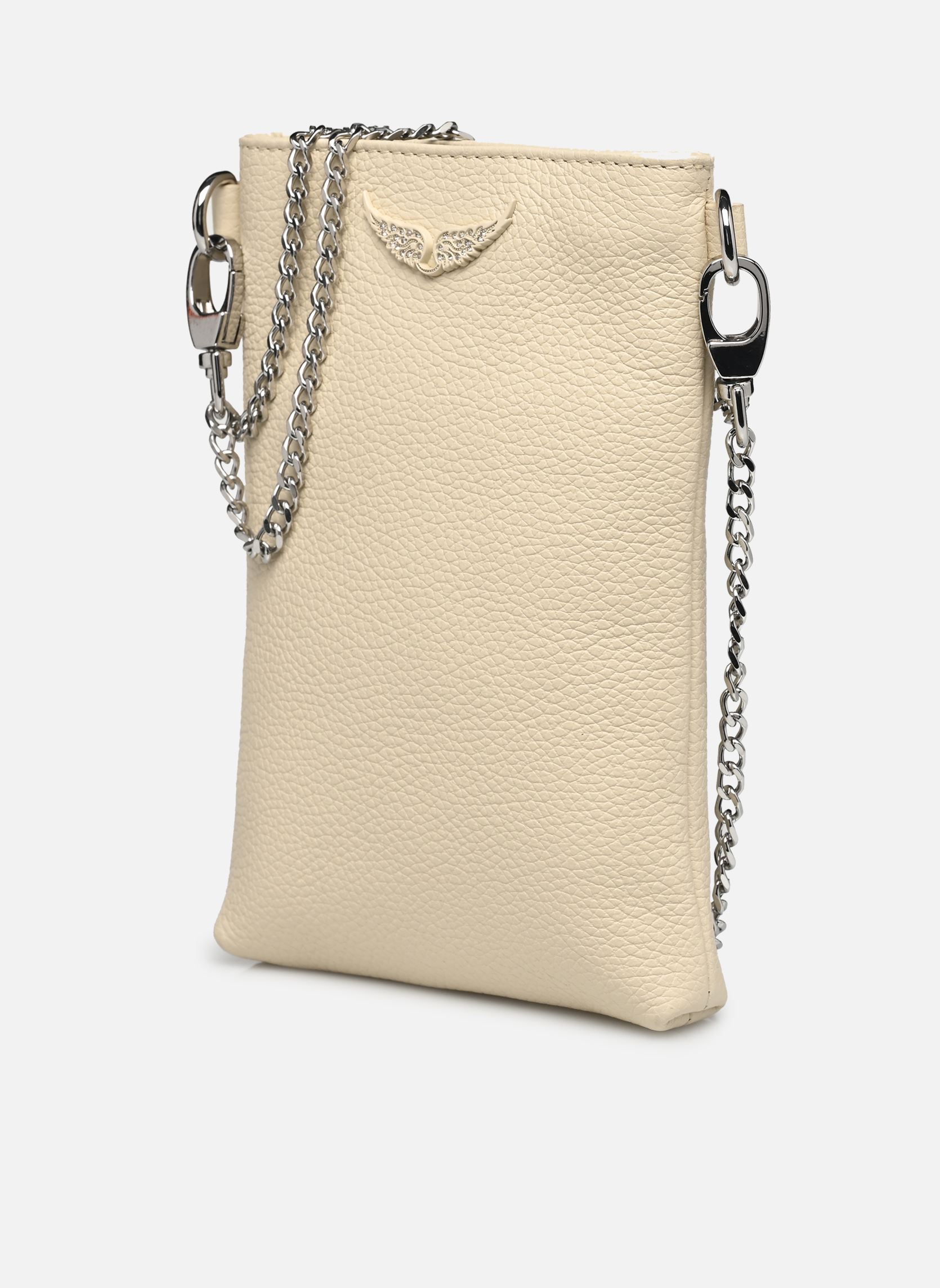 Clutches Rock Phone Pouch Grained Leath dames beige Zadig & Voltaire Clutches Rock Phone Pouch Grained Leath dames beige FLASH