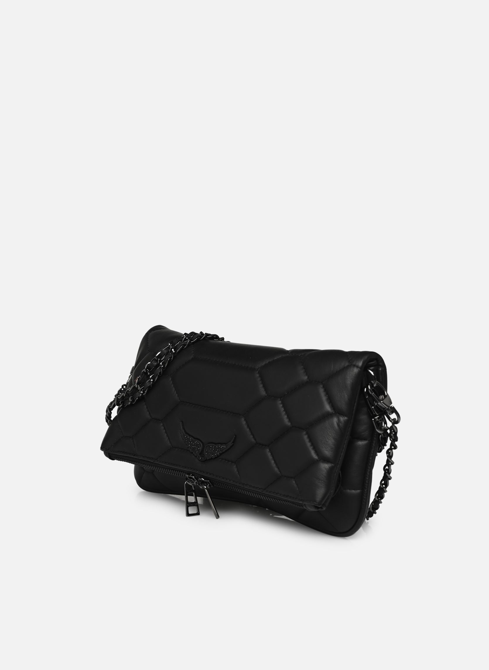 Umhängetaschen Rock Xl Mat Scale damen schwarz Zadig & Voltaire Umhängetaschen Rock Xl Mat Scale damen schwarz NOIR