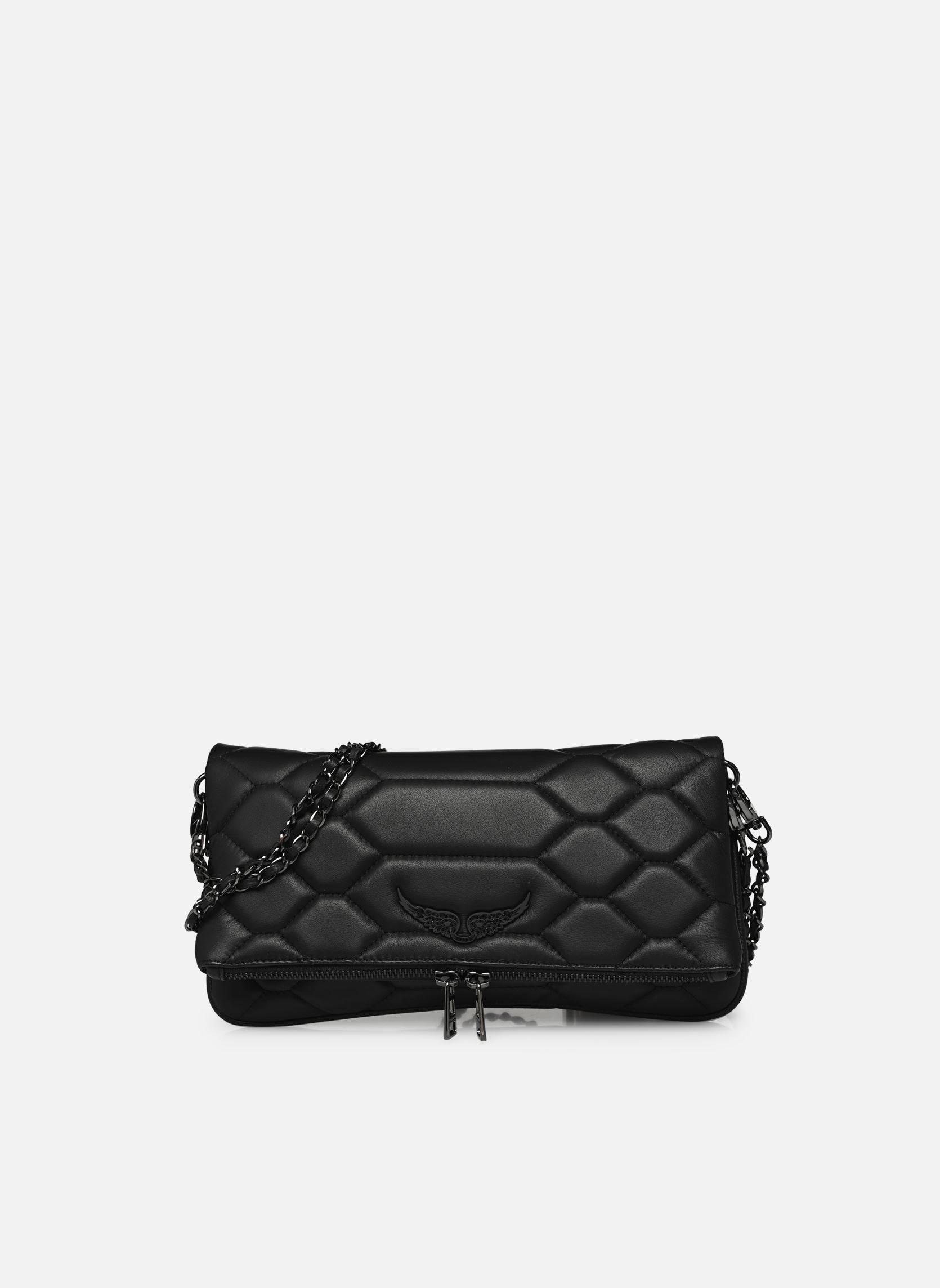 Umhängetaschen Rock Xl Mat Scale damen schwarz Zadig & Voltaire Umhängetaschen Rock Xl Mat Scale damen schwarz NOIR