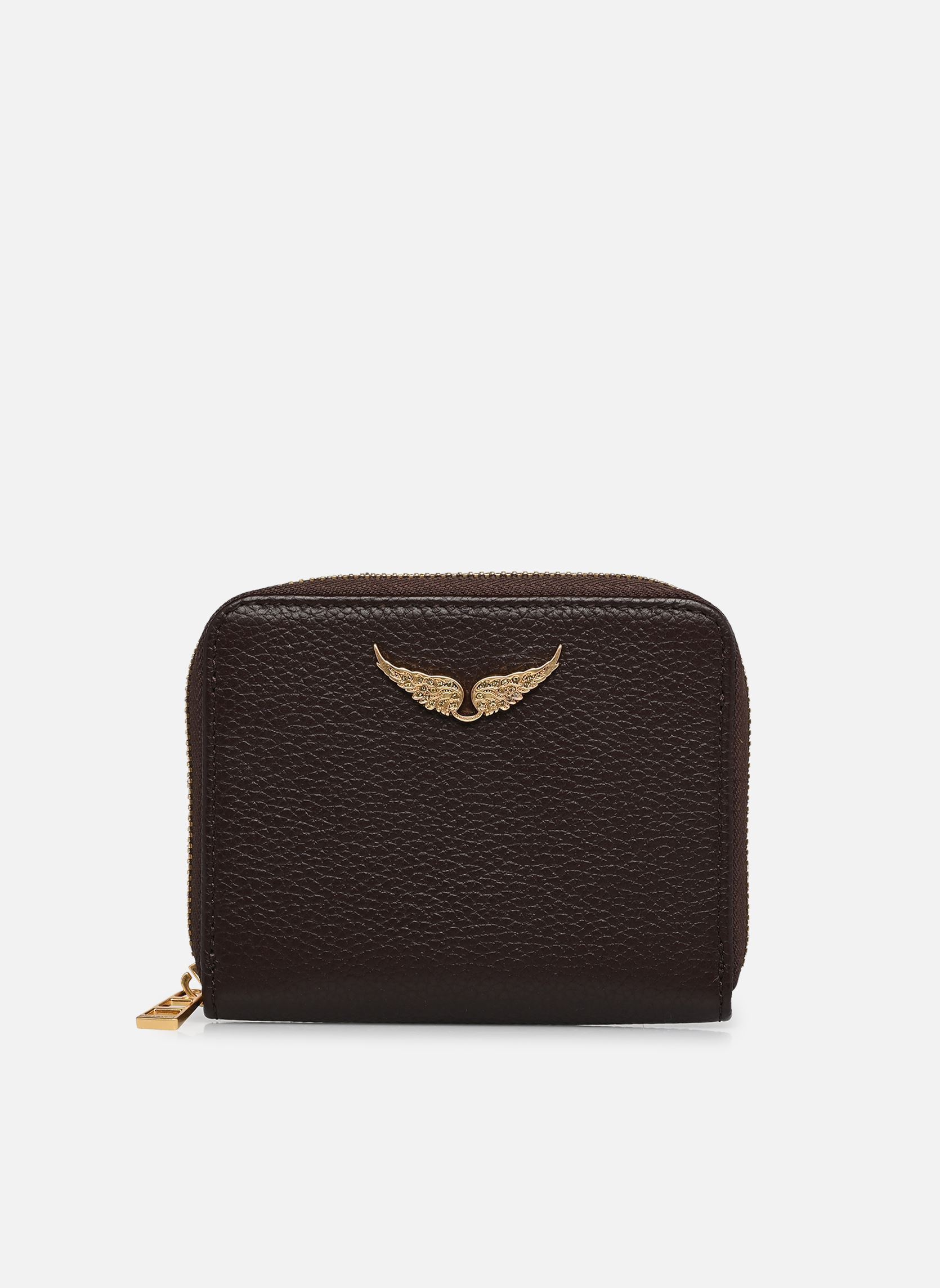 Porte-monnaies Mini Zv Grained Leather femme marron Zadig & Voltaire Porte-monnaies Mini Zv Grained Leather femme marron BROWNIE