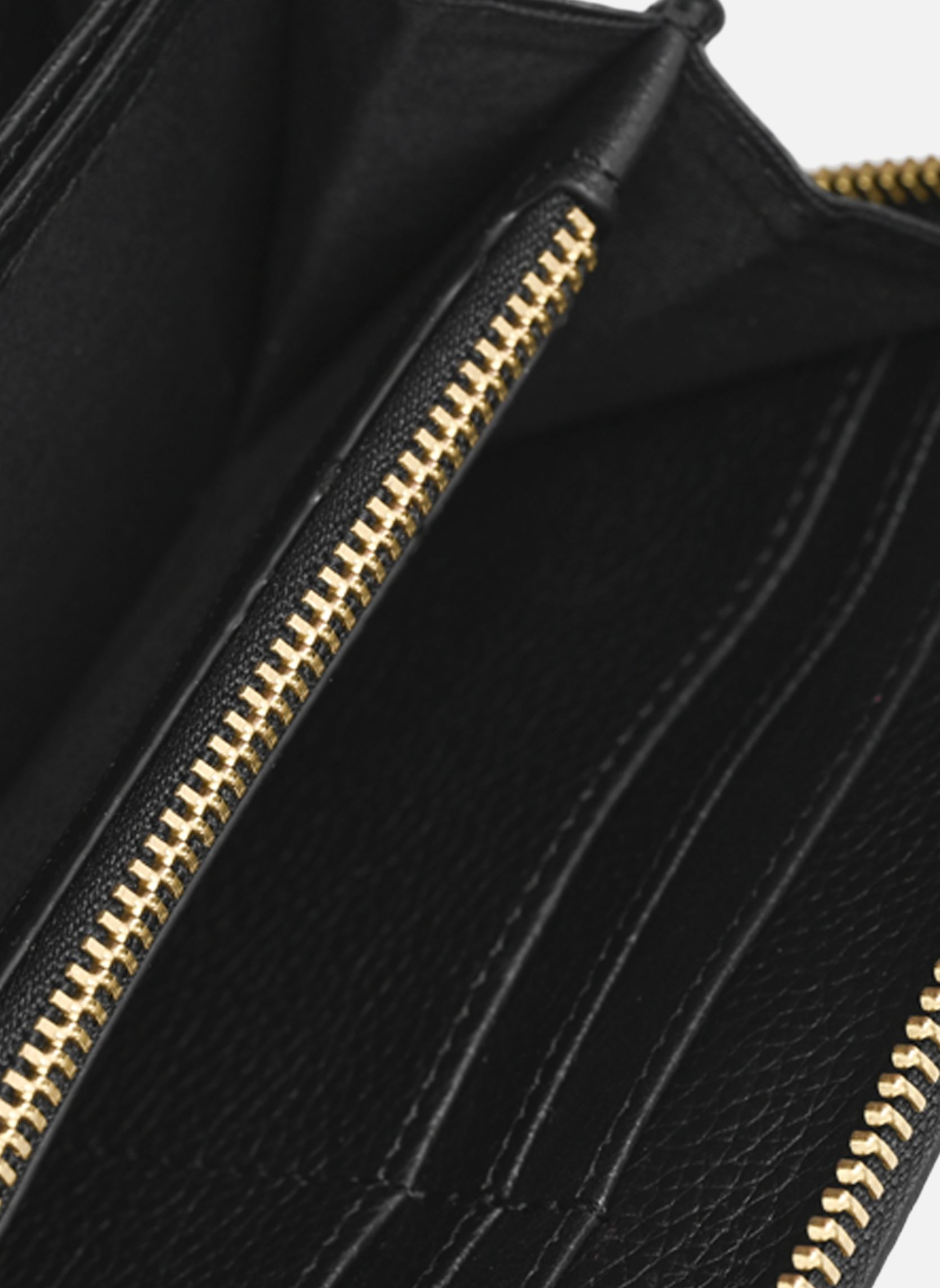 Portefeuilles Compagnon Grained Leather femme noir Zadig & Voltaire Portefeuilles Compagnon Grained Leather femme noir Noir Gold