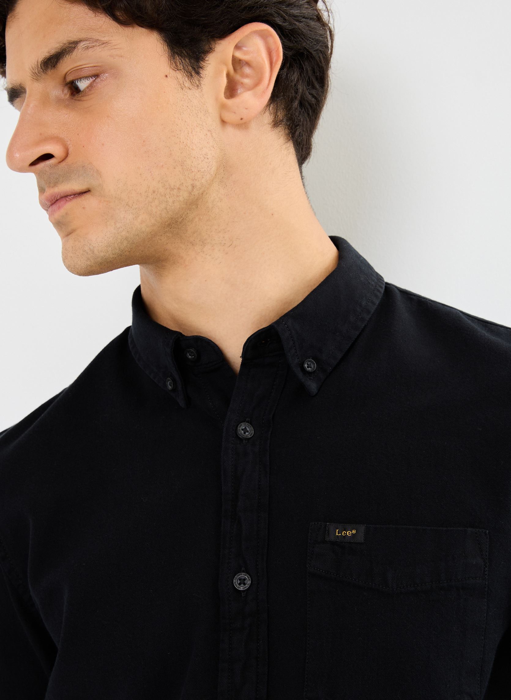 Hemden LEE BUTTON DOWN heren zwart Lee Hemden LEE BUTTON DOWN heren zwart BLACK