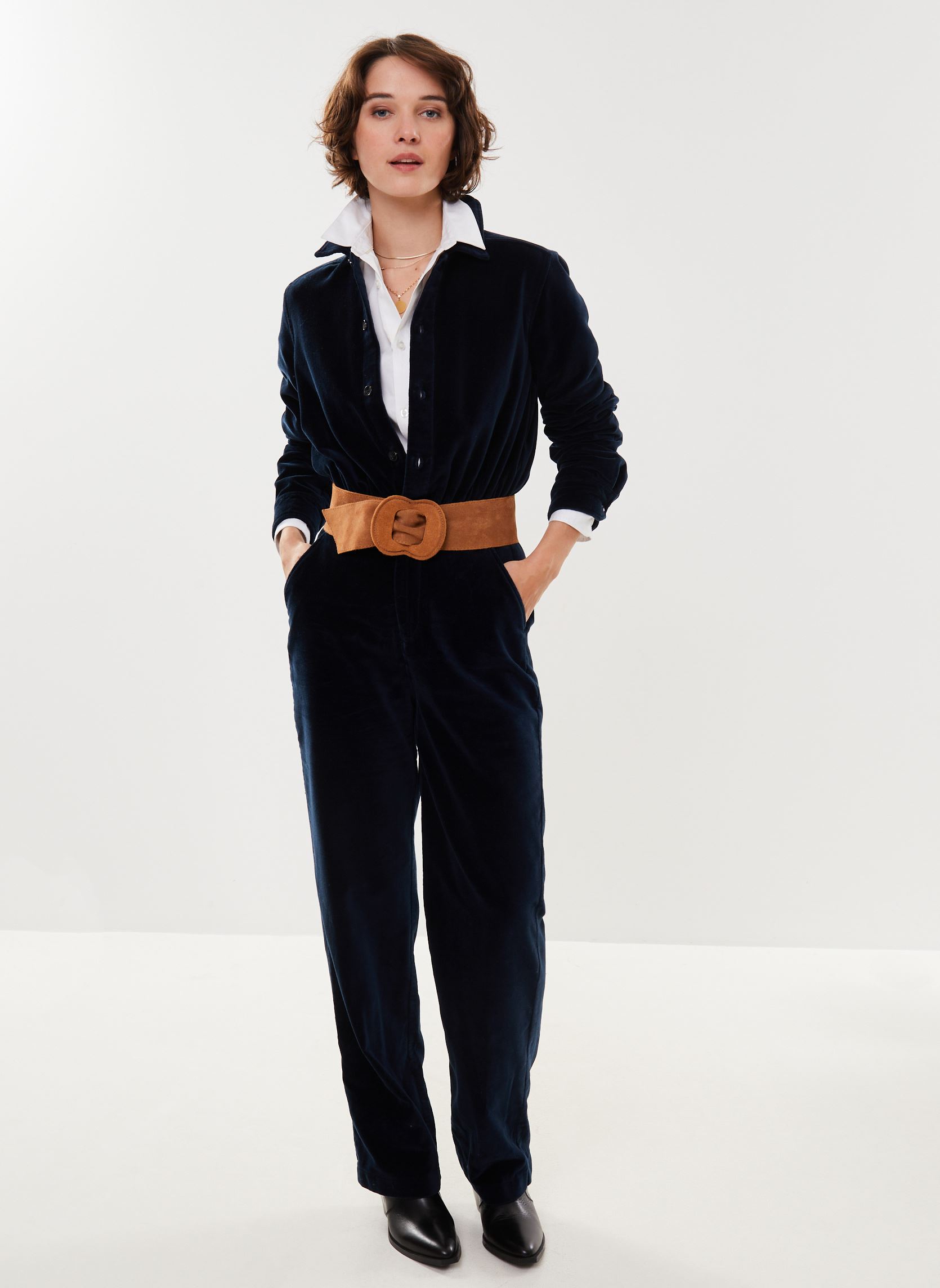 Jumpsuits Orelie TVP01 Plain damen blau Leon & Harper Jumpsuits Orelie TVP01 Plain damen blau BLACK IRIS