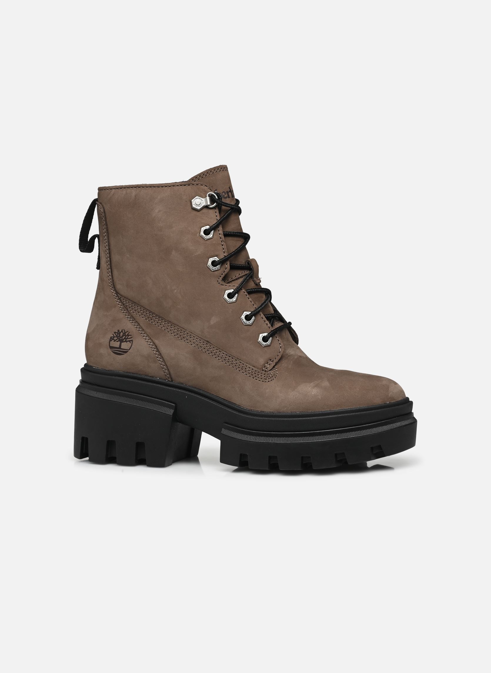 Botines con cordones Everleigh Boot 6in LaceUp mujer marrón Timberland Botines con cordones Everleigh Boot 6in LaceUp mujer marrón MEDIUM BROWN NUBUCK