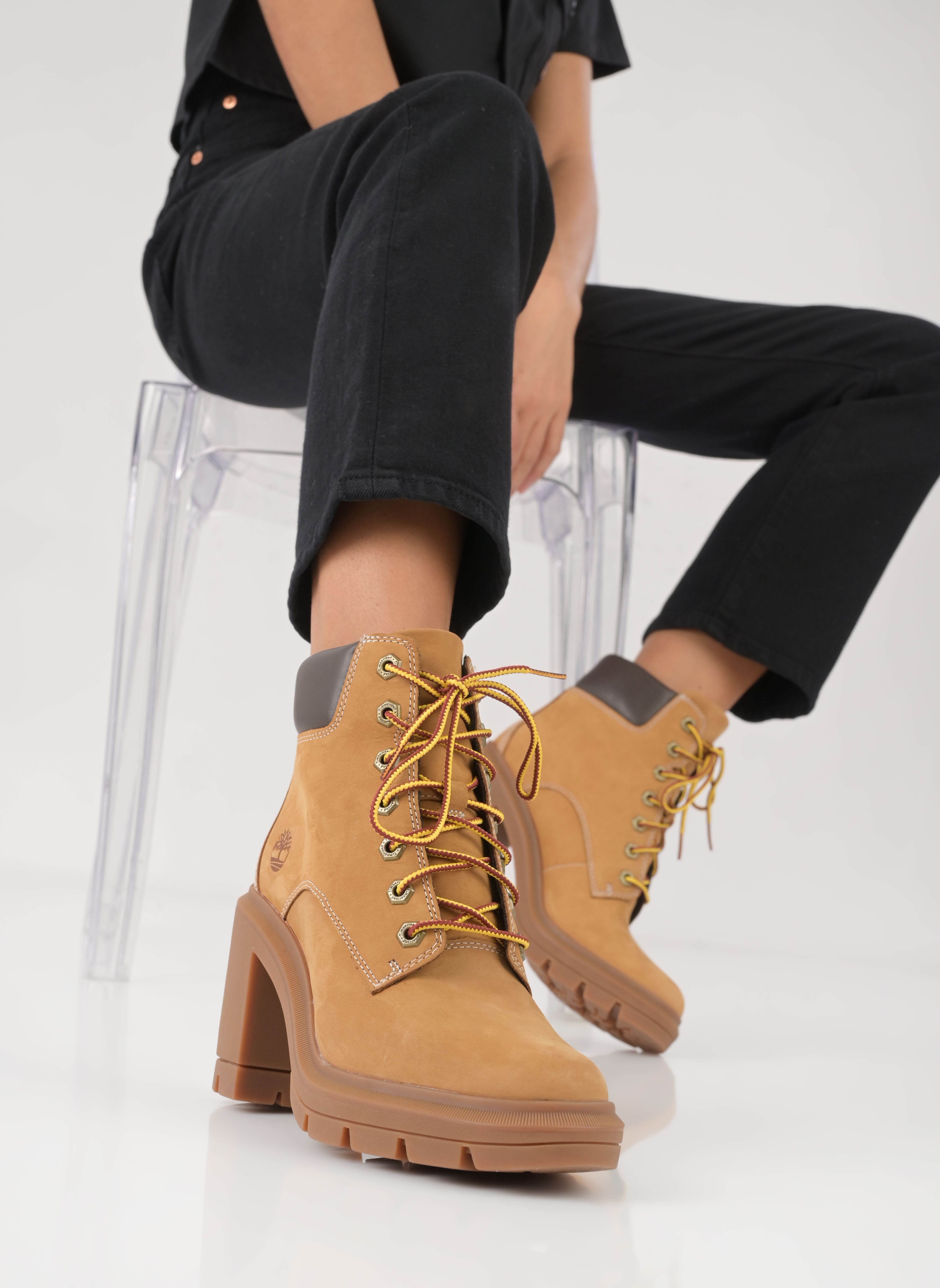 Botines con cordones Allington Heights 6in mujer amarillo Timberland Botines con cordones Allington Heights 6in mujer amarillo WHEAT NUBUCK