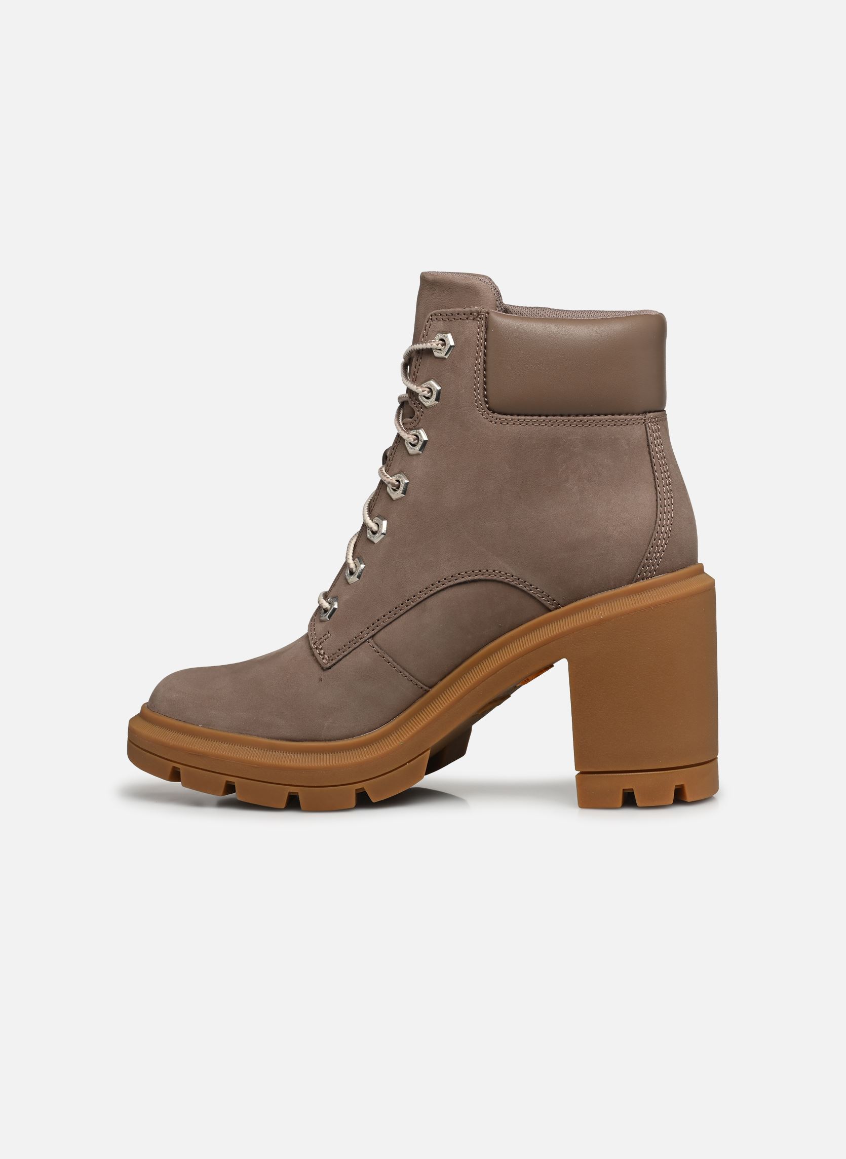 Geschnürte Stiefeletten Allington Heights 6in damen beige Timberland Geschnürte Stiefeletten Allington Heights 6in damen beige Taupe Nubuck