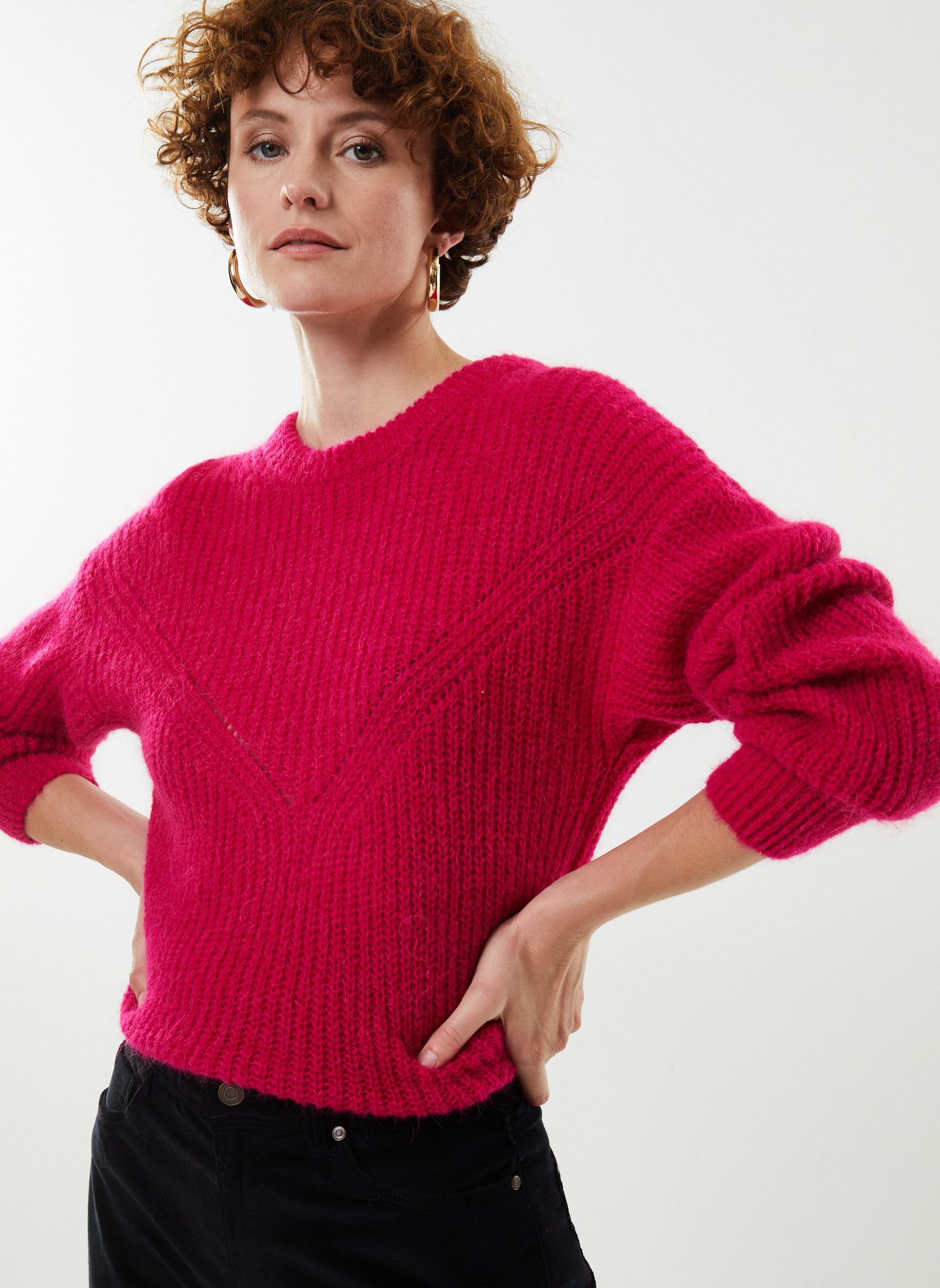 Pulls GALLA femme rose Georgia Rose Pulls GALLA femme rose MAGNOLIA