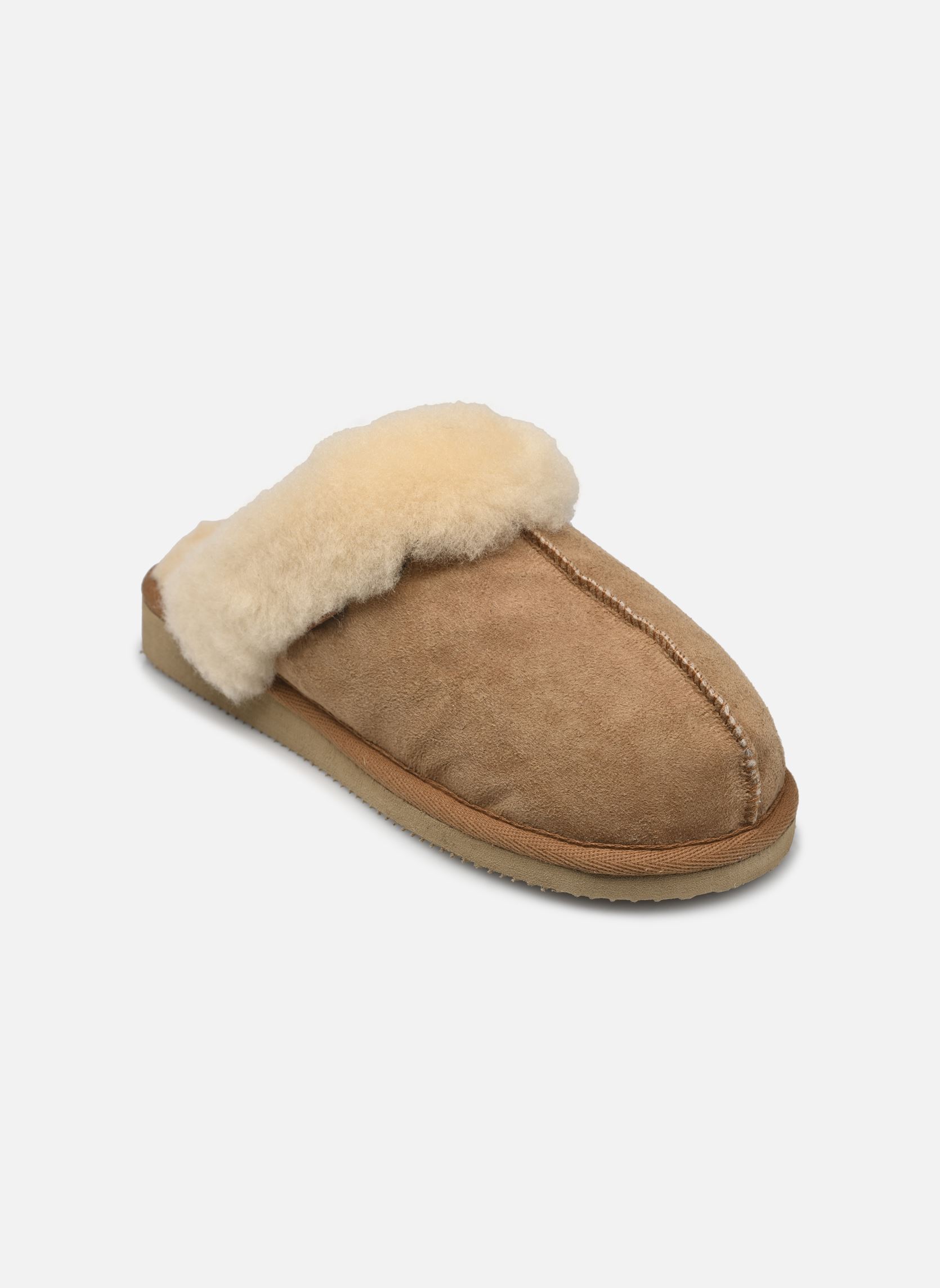 Chaussons Jessica femme marron Shepherd Chaussons Jessica femme marron Chestnut