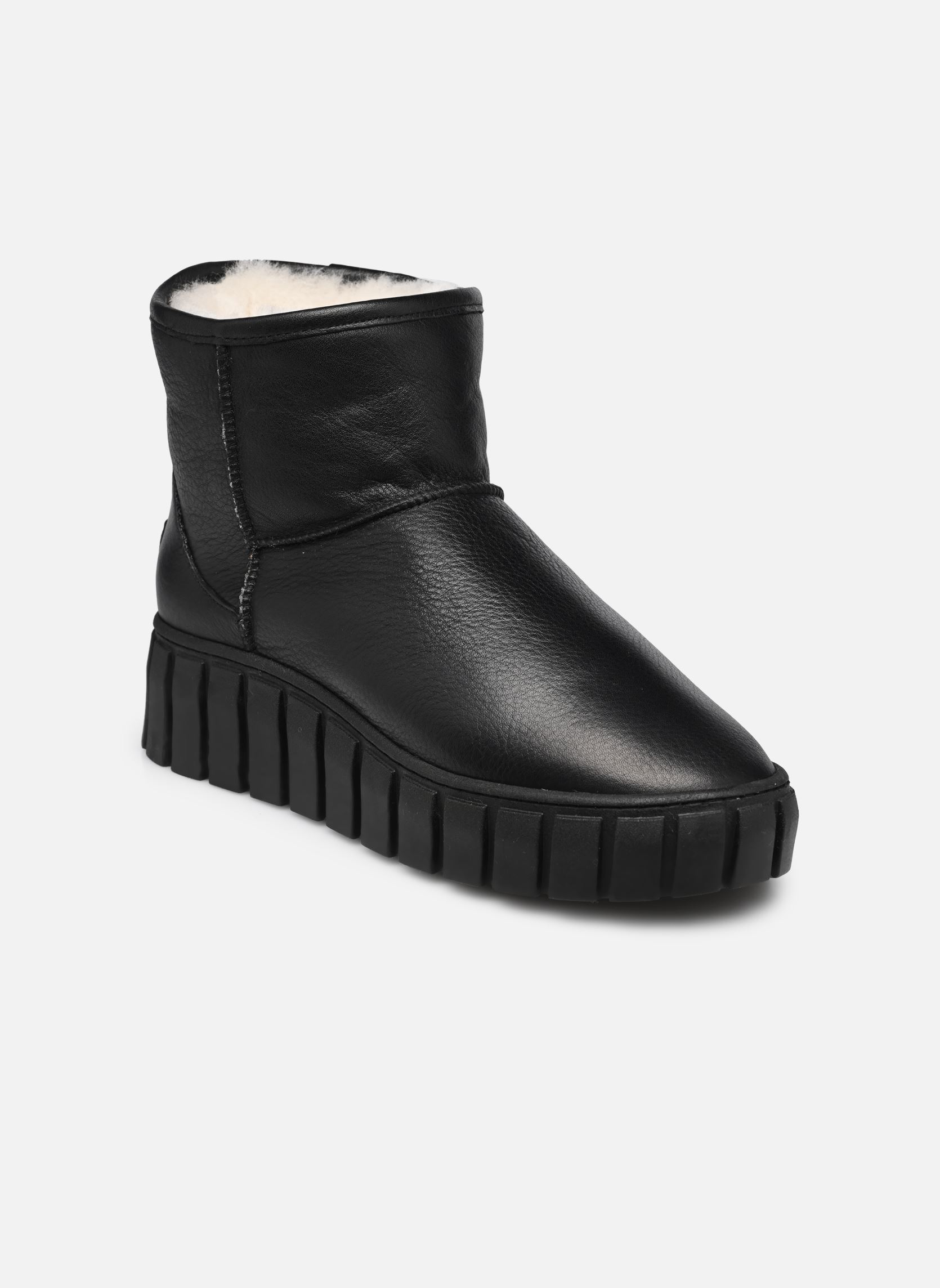 Gefütterte Stiefeletten Alexa damen schwarz Shepherd Gefütterte Stiefeletten Alexa damen schwarz Black leather