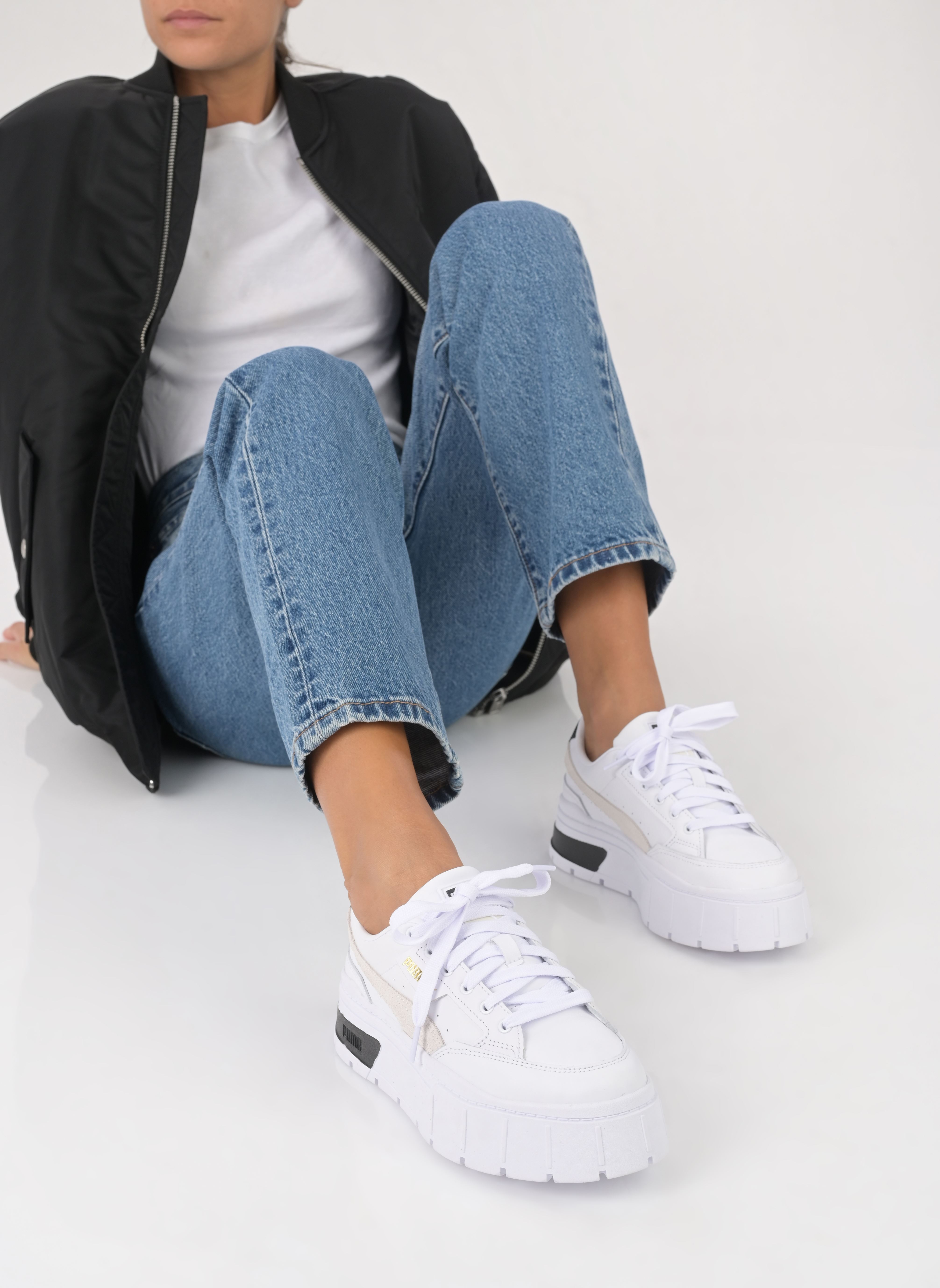 Baskets Mayze Stack Wns femme blanc Puma Baskets Mayze Stack Wns femme blanc PUMA WHITE-VAPOROUS GRAY