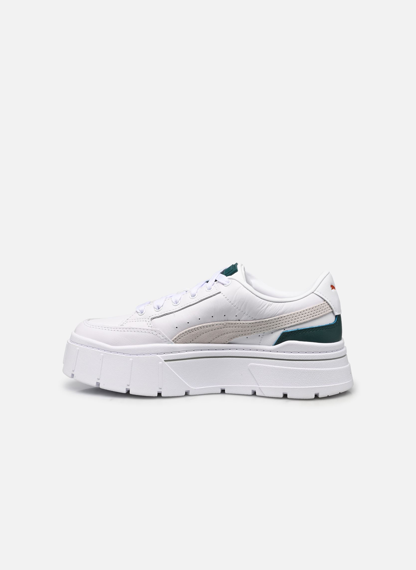 Baskets Mayze Stack Wns femme blanc Puma Baskets Mayze Stack Wns femme blanc PUMA WHITE-MALACHITE