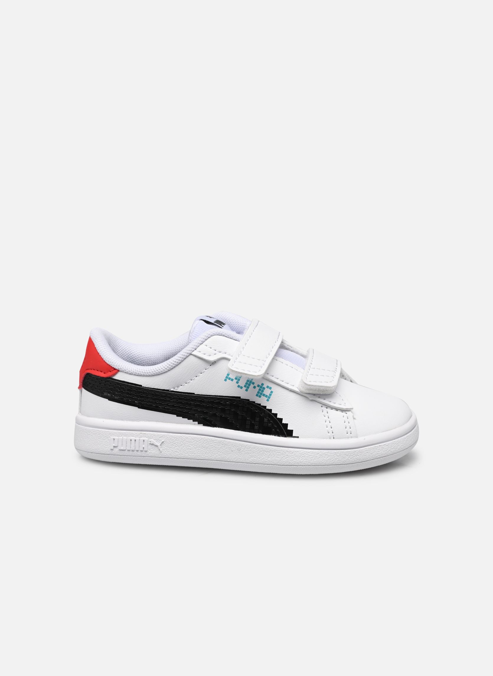 Sneakers Inf Smash 3 L Let's Play V bianco Puma Sneakers Inf Smash 3 L Let's Play V bianco PUMA WHITE-PUMA BLACK-TEAM AQU