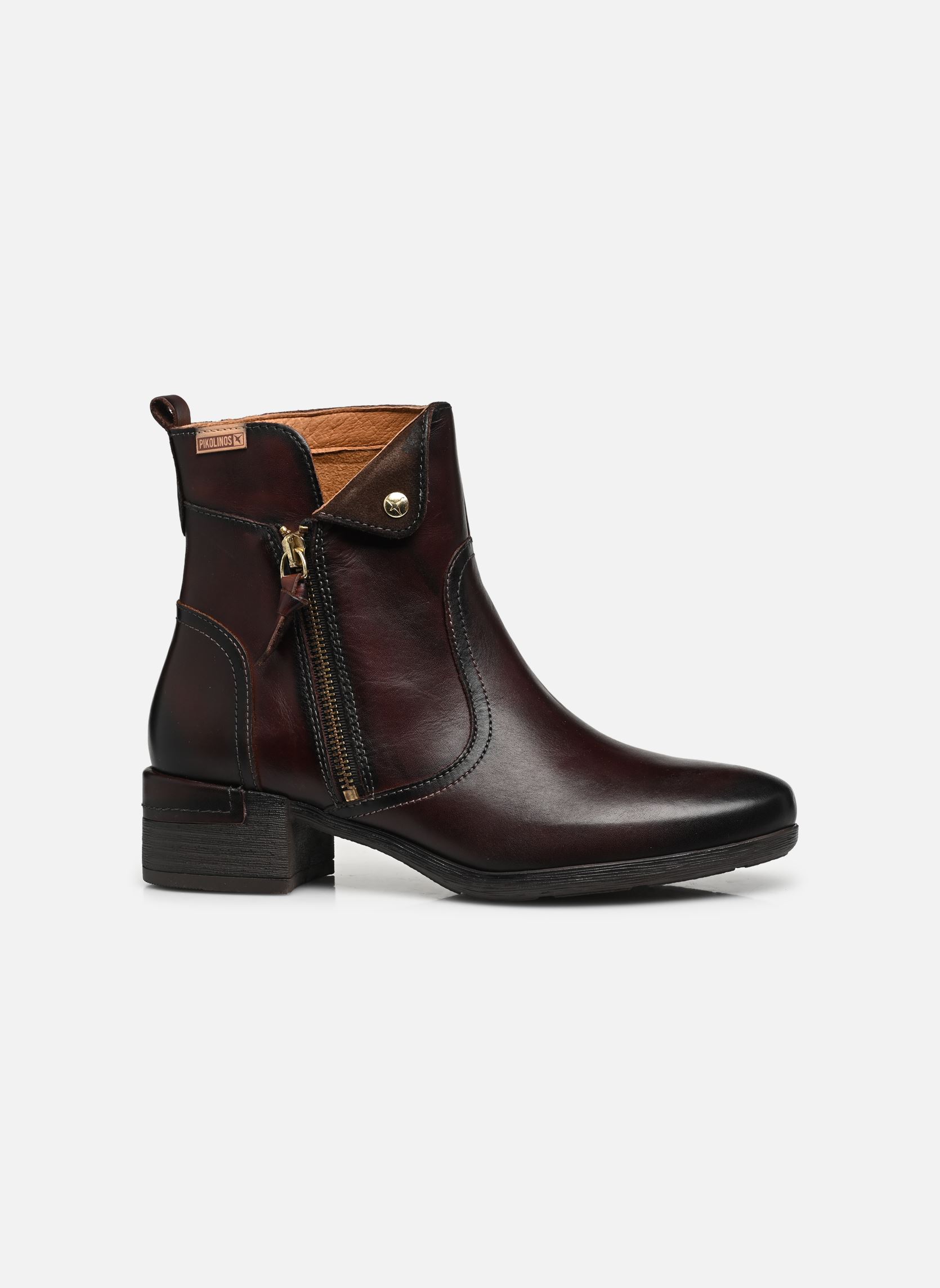 Pikolinos Salamanca W1S-8551 Stivaletti Donna In Pelle Morbida, Tacco 7 Cm, Colore Marrone, Chiusura Lampo