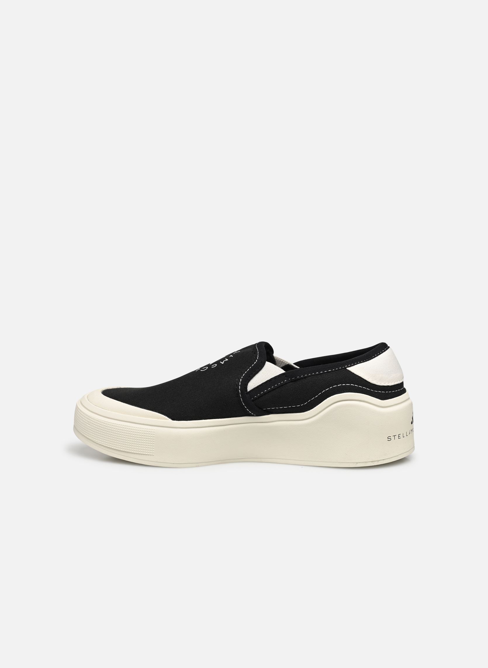 Leinen-Sneaker Asmc Court Slip On damen schwarz adidas by Stella McCartney Leinen-Sneaker Asmc Court Slip On damen schwarz CBLACK/OWHITE/FTWWHT
