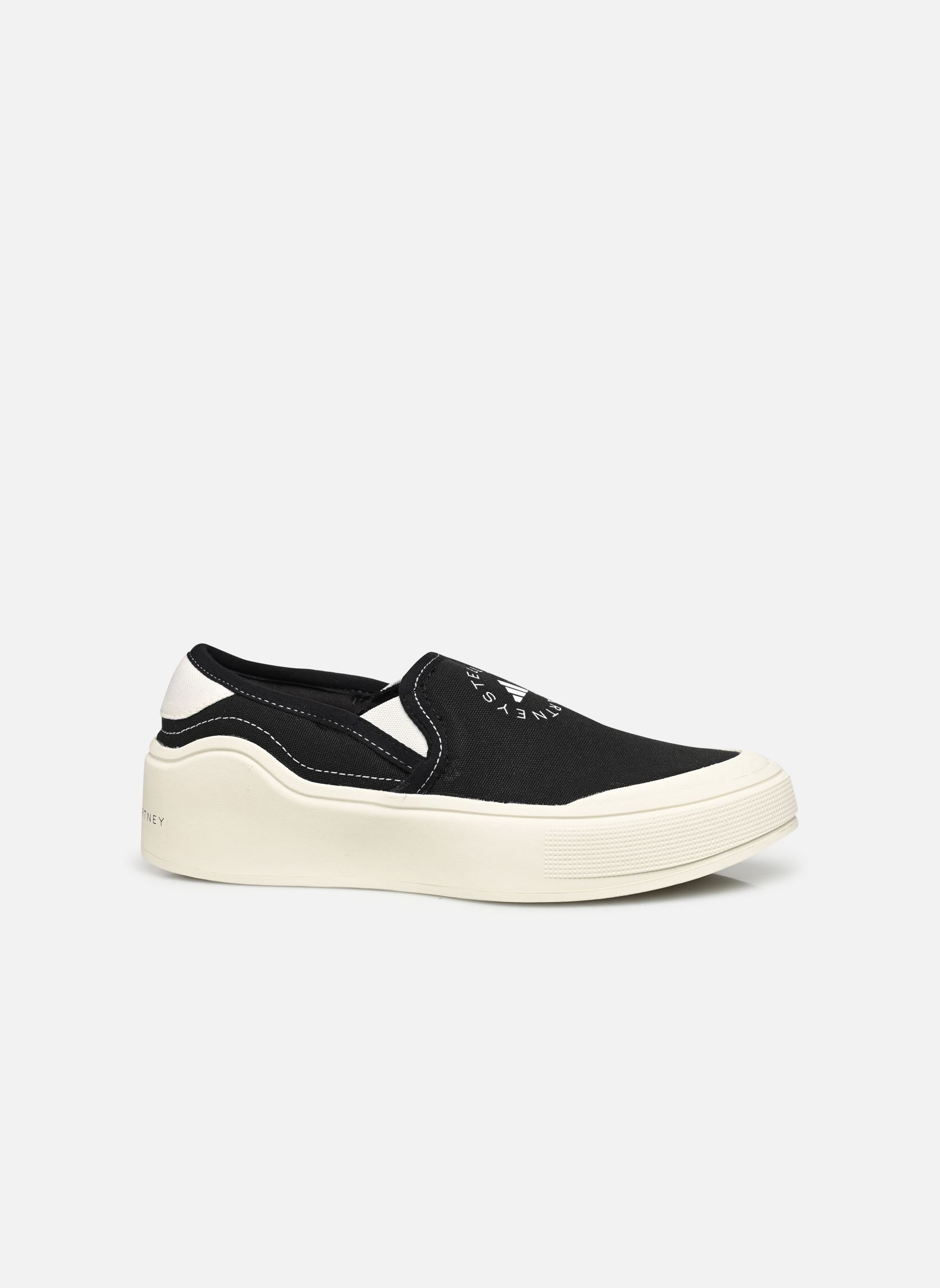 Leinen-Sneaker Asmc Court Slip On damen schwarz adidas by Stella McCartney Leinen-Sneaker Asmc Court Slip On damen schwarz CBLACK/OWHITE/FTWWHT