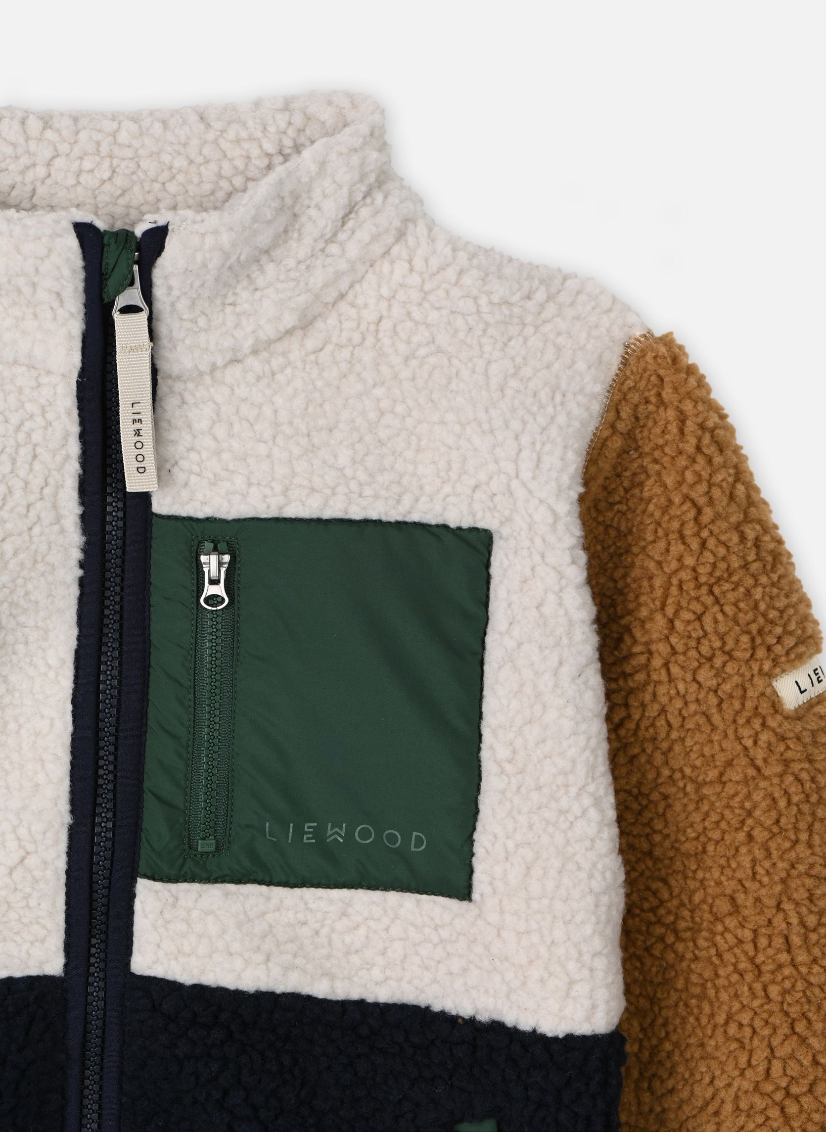 Fleece truien Nolan Pile Jacket blauw Liewood Fleece truien Nolan Pile Jacket blauw Classic navy multi mix