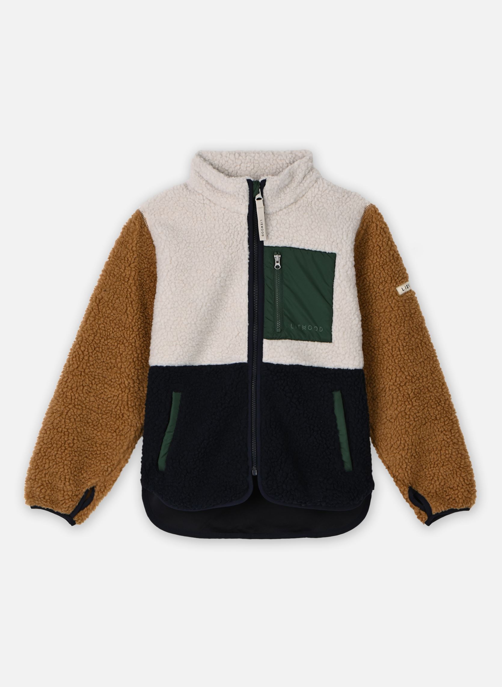 Fleece truien Nolan Pile Jacket blauw Liewood Fleece truien Nolan Pile Jacket blauw Classic navy multi mix