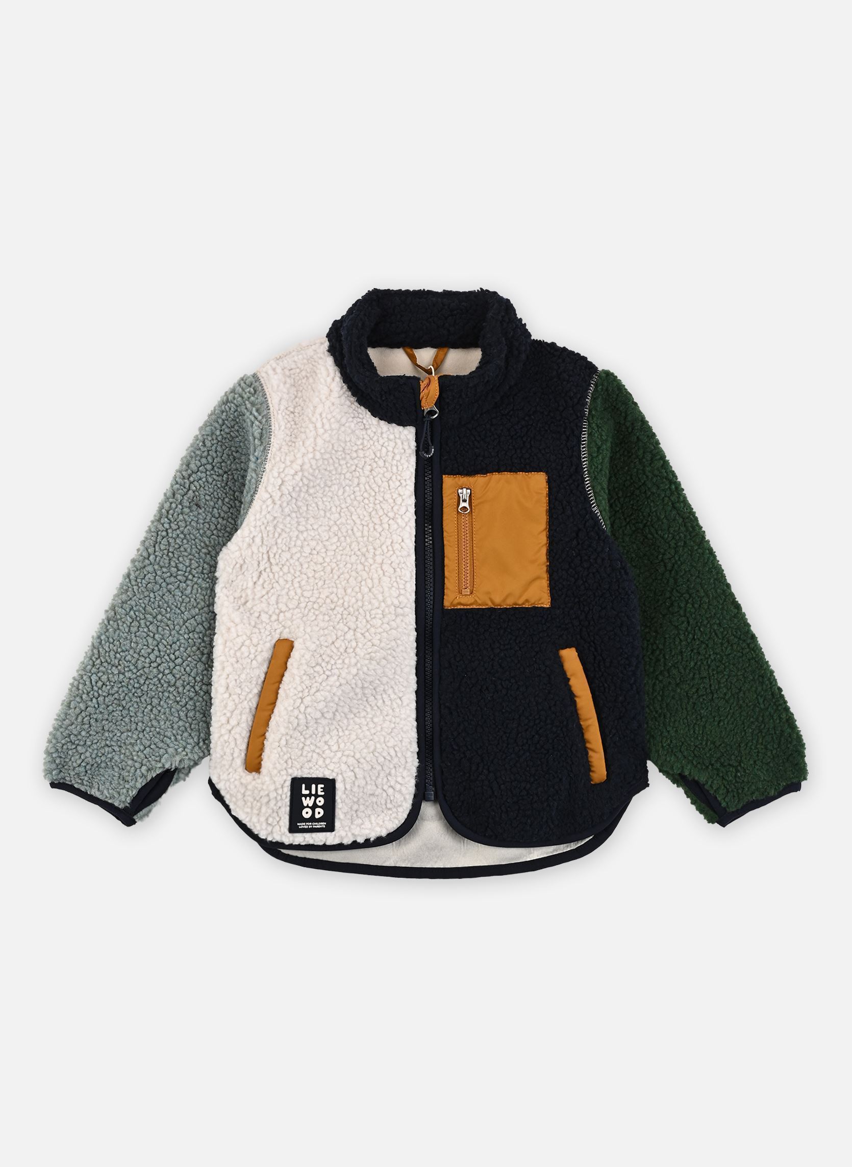 Fleece truien Nolan Pile Jacket groen Liewood Fleece truien Nolan Pile Jacket groen Peppermint multi mix