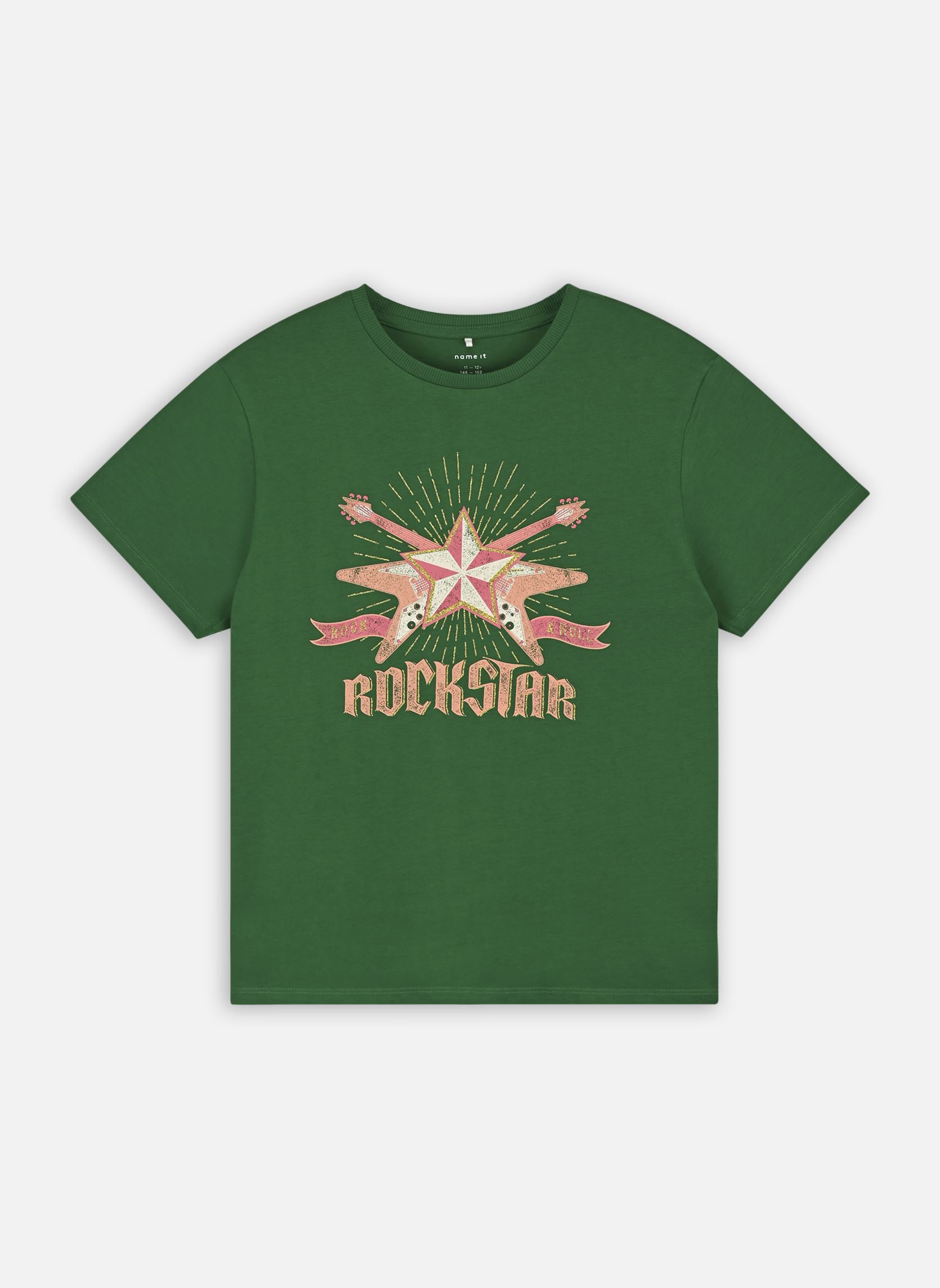 Tee-shirts manches courtes Nkfkinsy Ss Loose Top Ps fille vert Name it Tee-shirts manches courtes Nkfkinsy Ss Loose Top Ps fille vert FIRST TEE