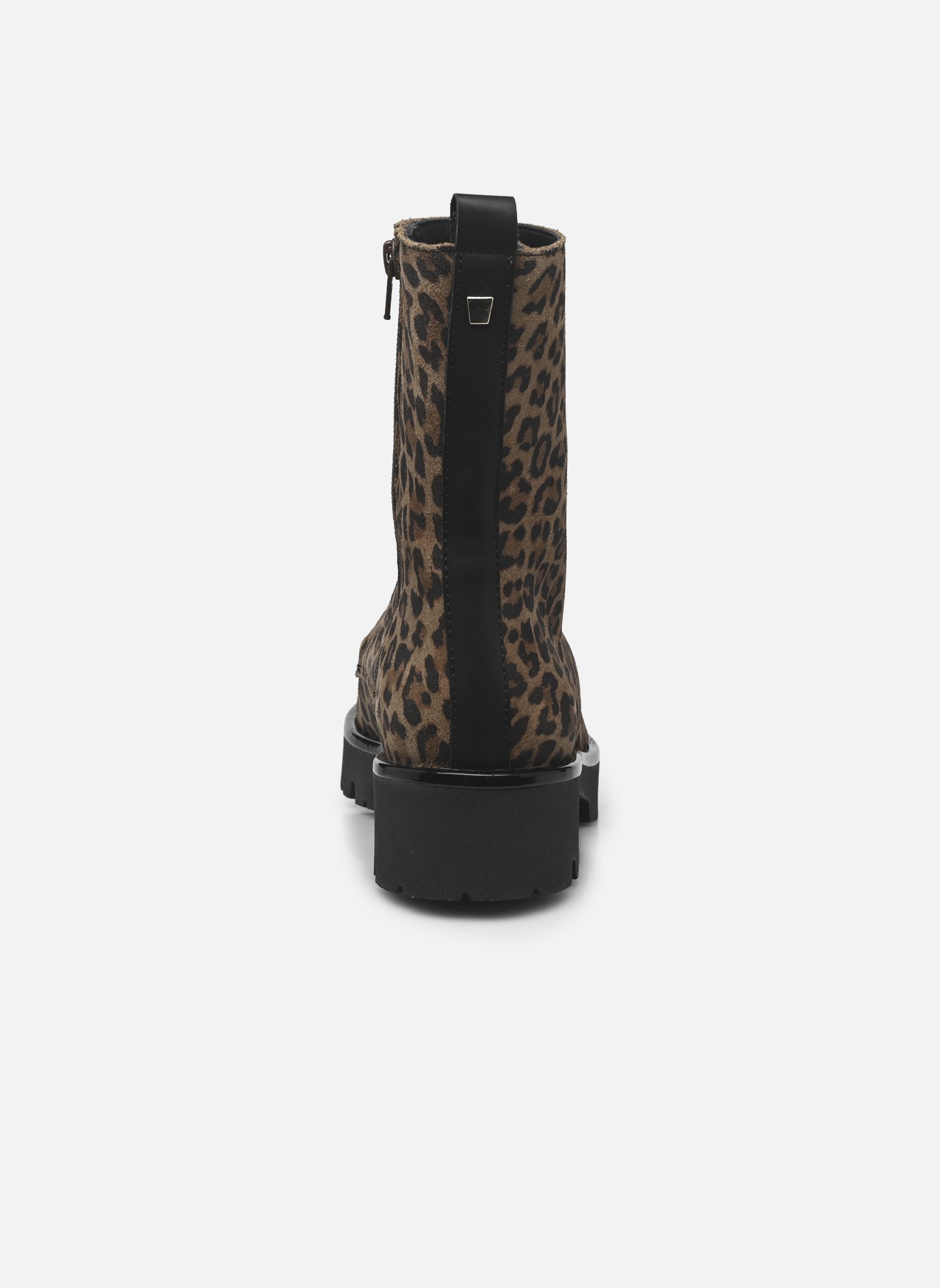 Veterlaarsjes FIDELO dames bruin JB Martin Veterlaarsjes FIDELO dames bruin CROUTE VELOURS LEOPARD