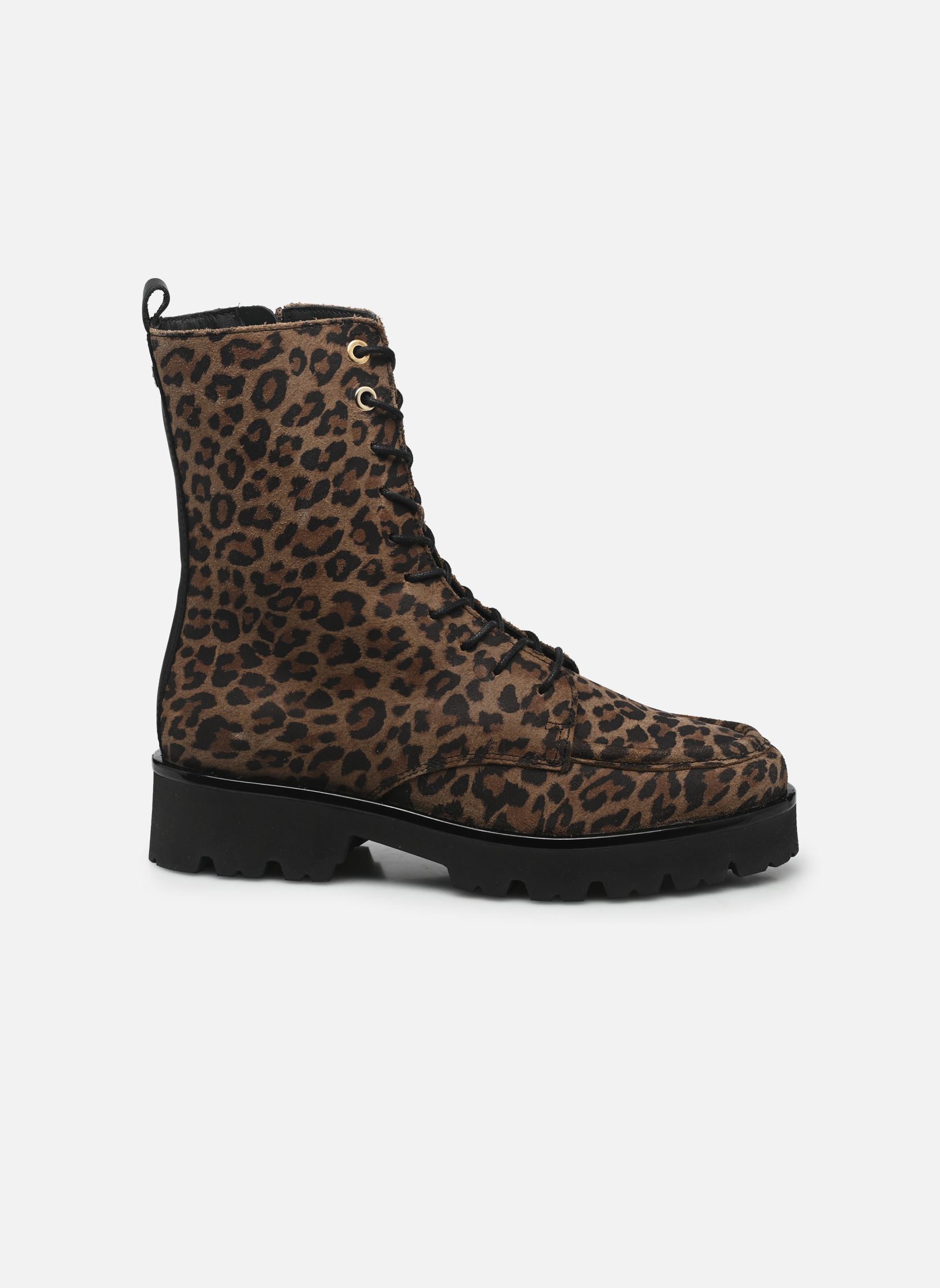 Veterlaarsjes FIDELO dames bruin JB Martin Veterlaarsjes FIDELO dames bruin CROUTE VELOURS LEOPARD