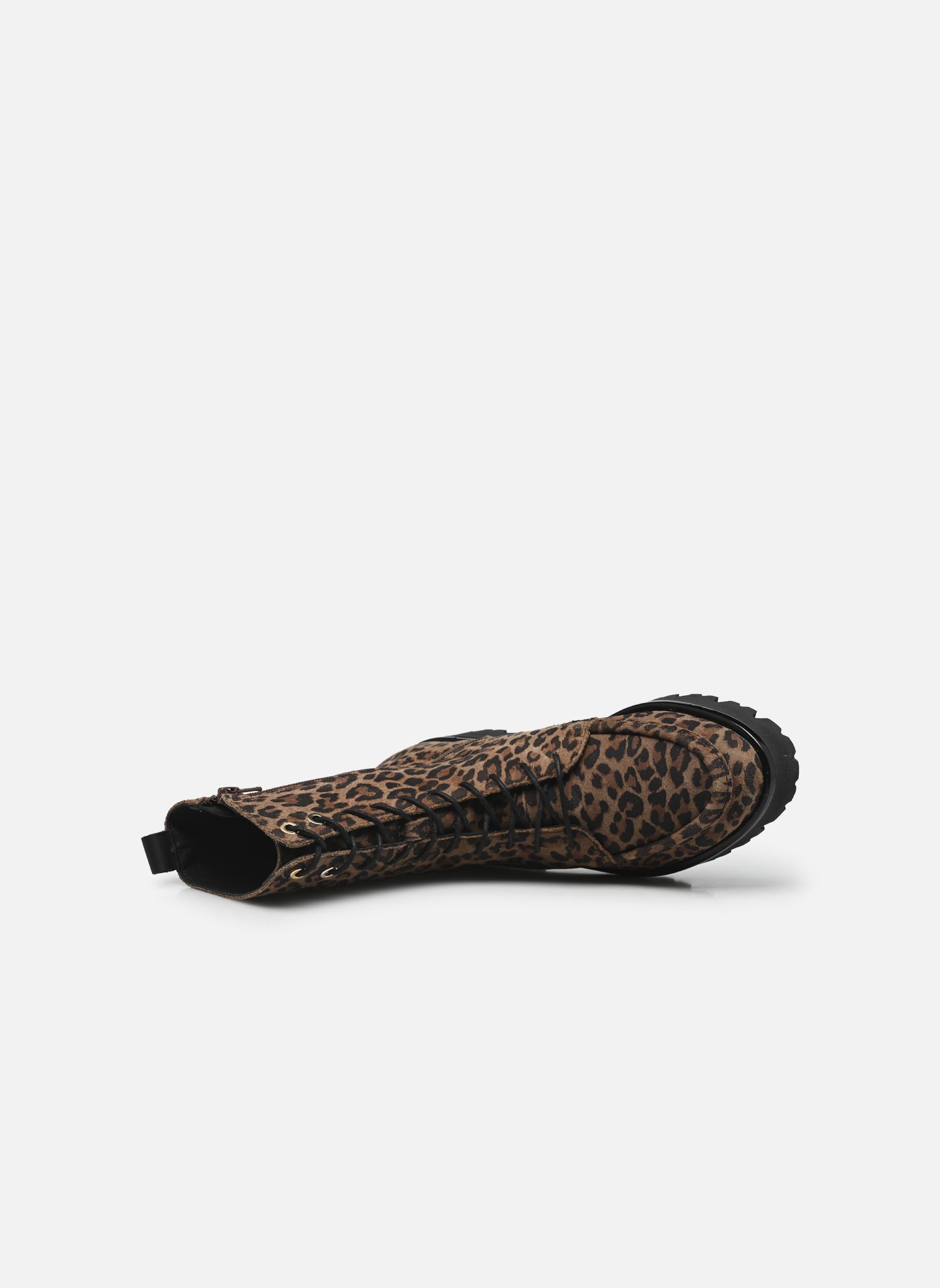 Veterlaarsjes FIDELO dames bruin JB Martin Veterlaarsjes FIDELO dames bruin CROUTE VELOURS LEOPARD