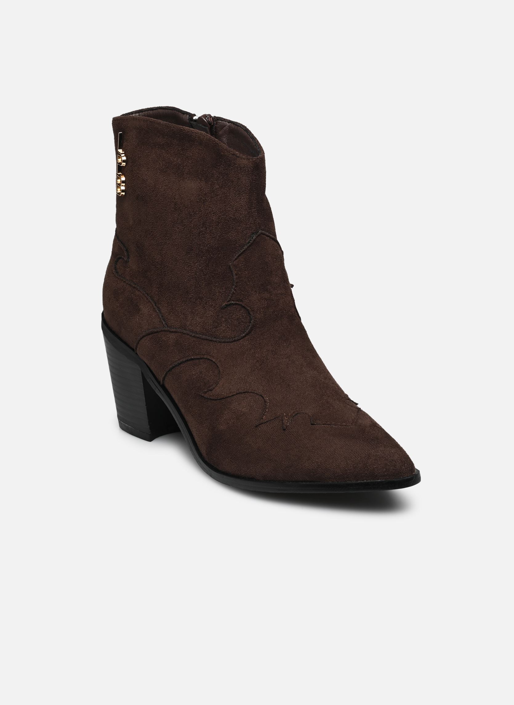 Cowboy-Stiefeletten GITANE damen braun LPB -LES PETITES BOMBES Cowboy-Stiefeletten GITANE damen braun CHOCO SUEDINE