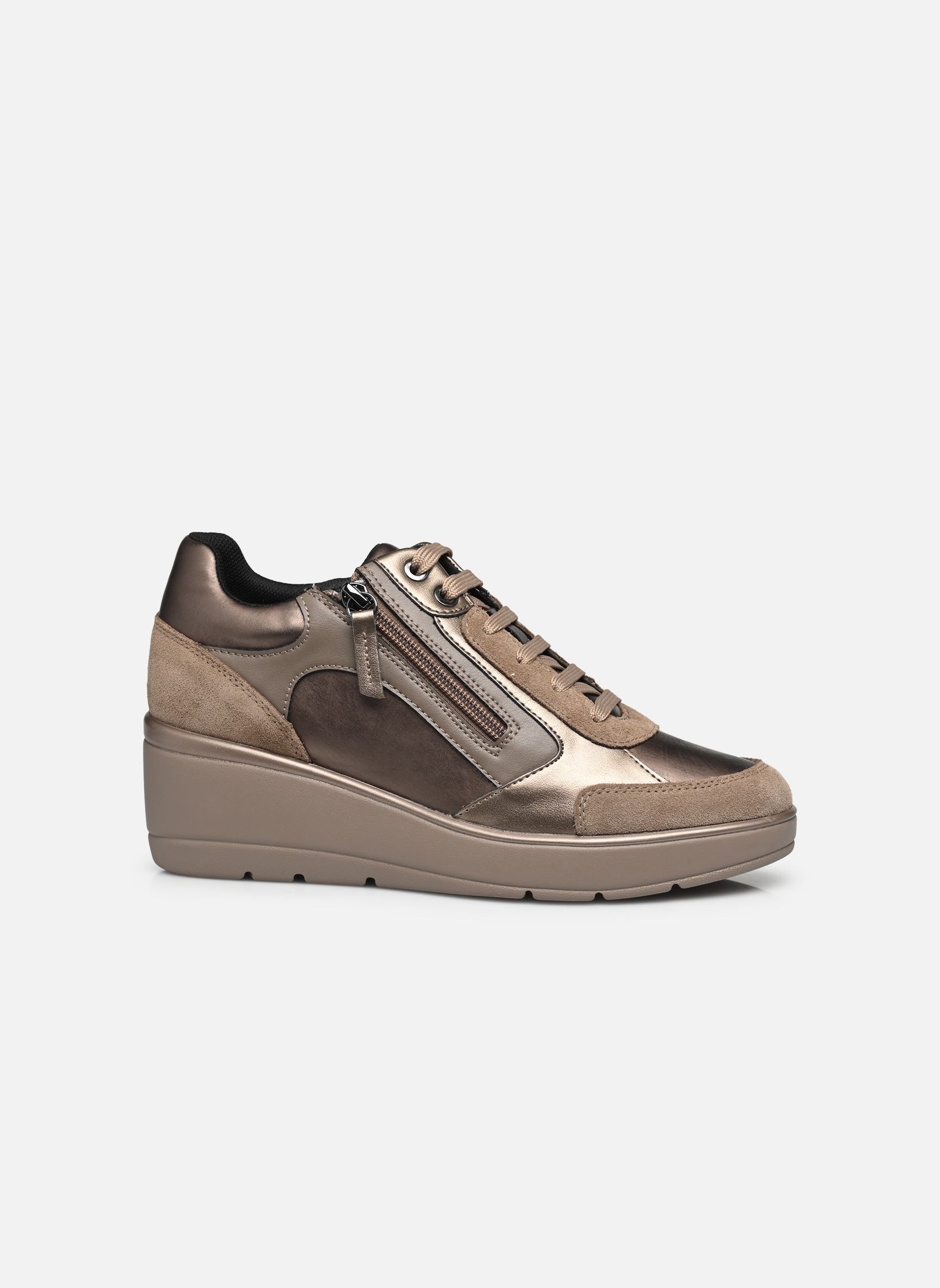 Baskets compensées D ILDE D36RAC0BN22C6692 femme marron Geox Baskets compensées D ILDE D36RAC0BN22C6692 femme marron Taupe Foncé
