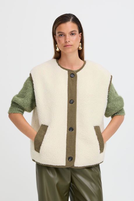 B-Young Vestes sans manches BYCOTTY WAISTCOAT - femme blanc