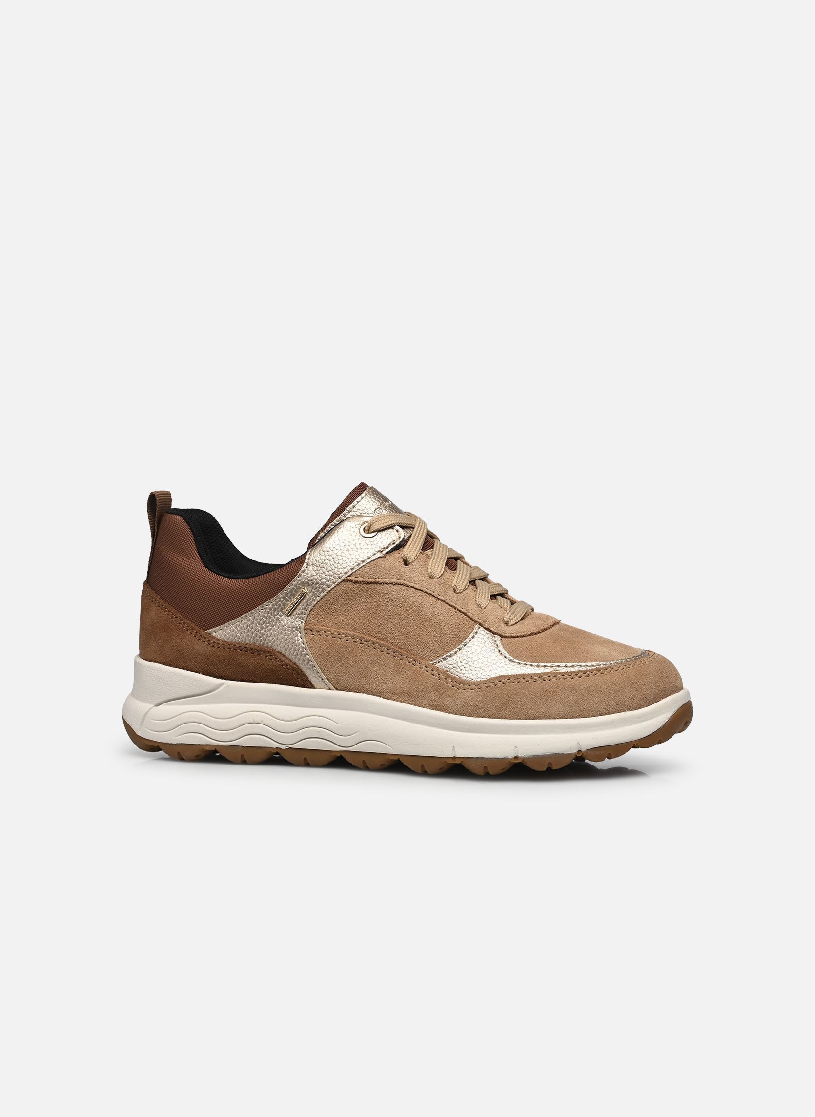 Niedrige Sneaker D SPHERICA 4X4 B ABX damen beige Geox Niedrige Sneaker D SPHERICA 4X4 B ABX damen beige DK SAND/LT GOLD