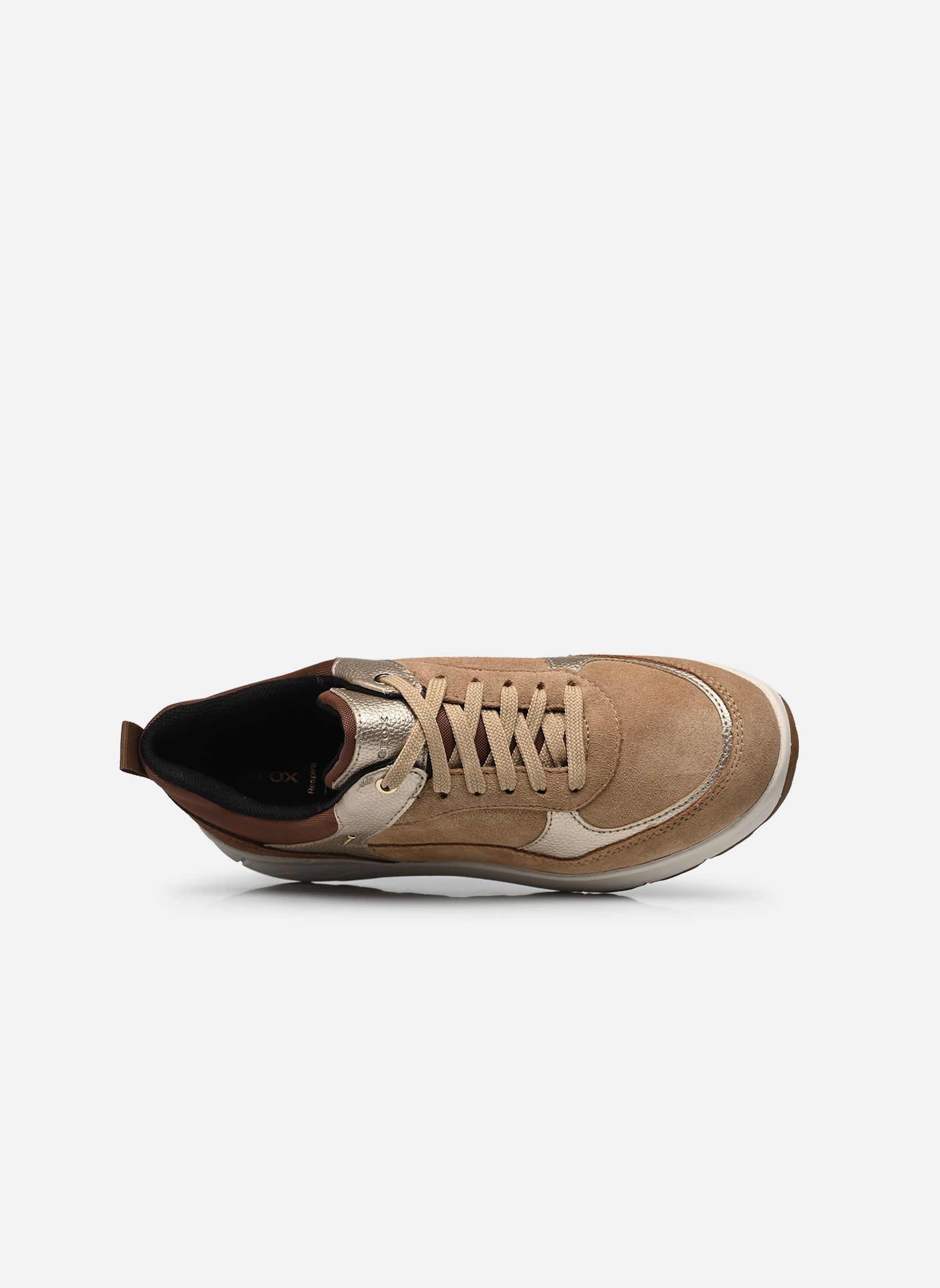 Niedrige Sneaker D SPHERICA 4X4 B ABX damen beige Geox Niedrige Sneaker D SPHERICA 4X4 B ABX damen beige DK SAND/LT GOLD