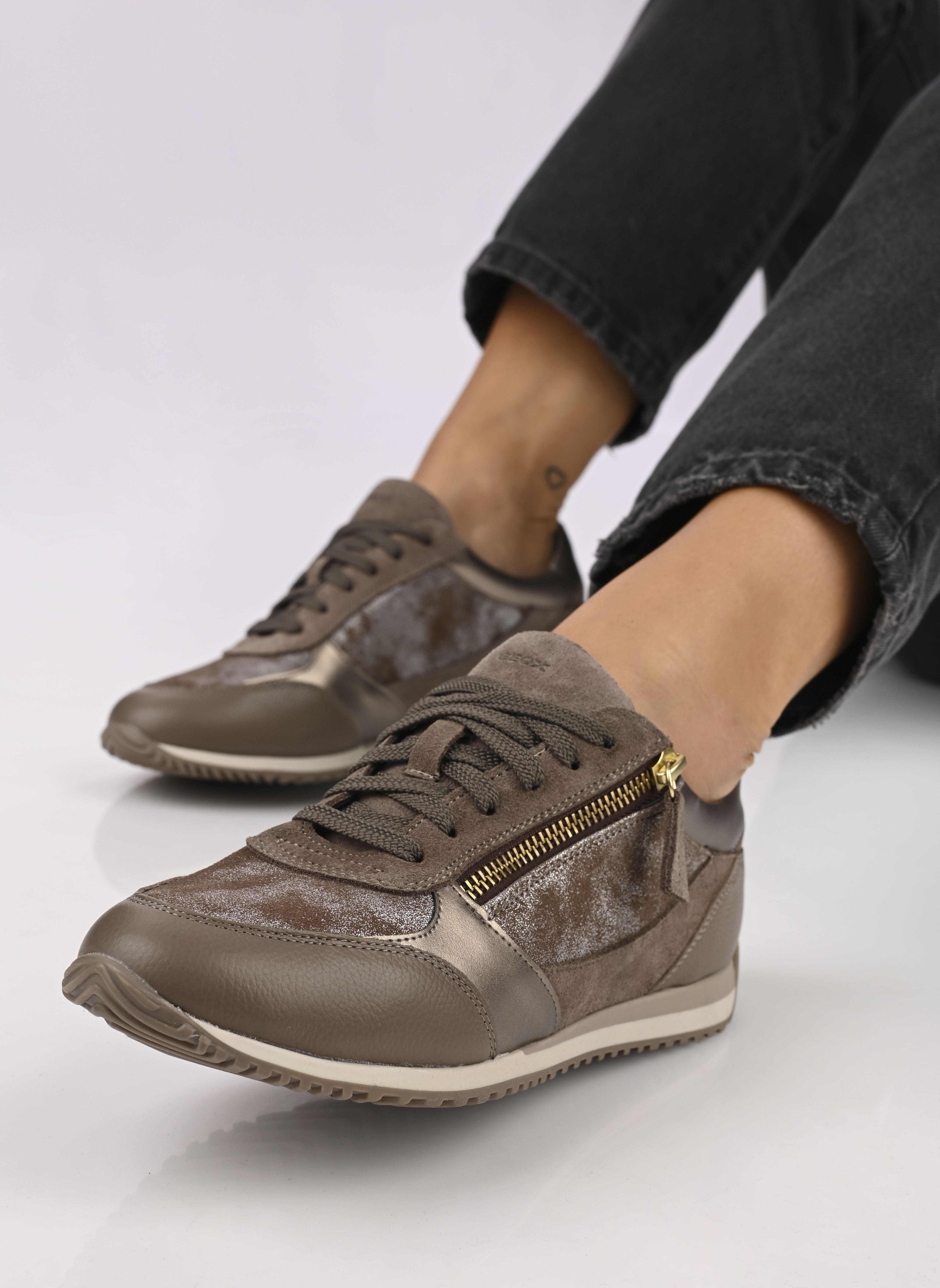 Baskets D CALITHE femme beige Geox Baskets D CALITHE femme beige Taupe Foncé