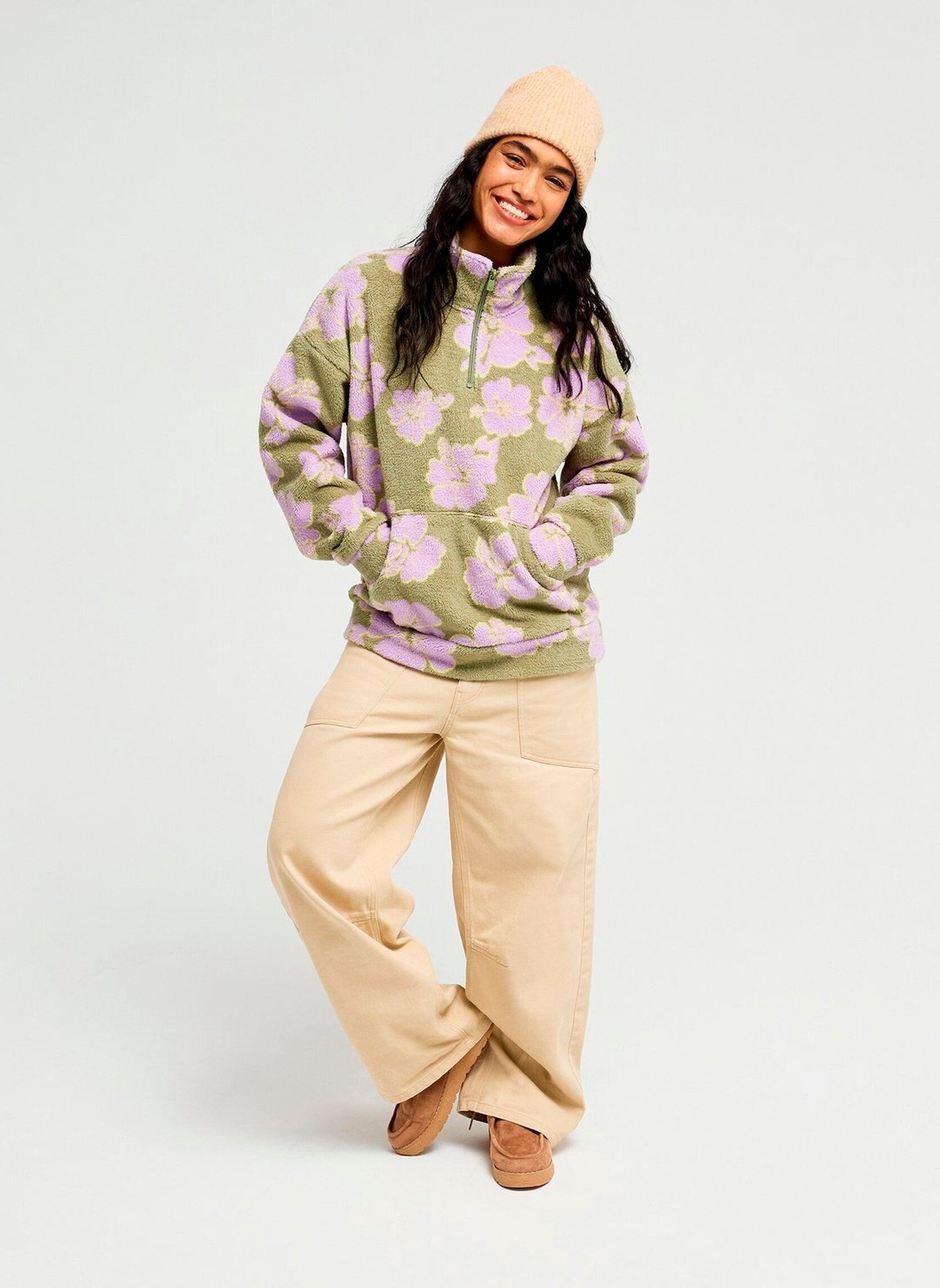 Fleece truien Live Out Loud dames meerkleurig Roxy Fleece truien Live Out Loud dames meerkleurig OIL GREEN HIPPY SHAKE